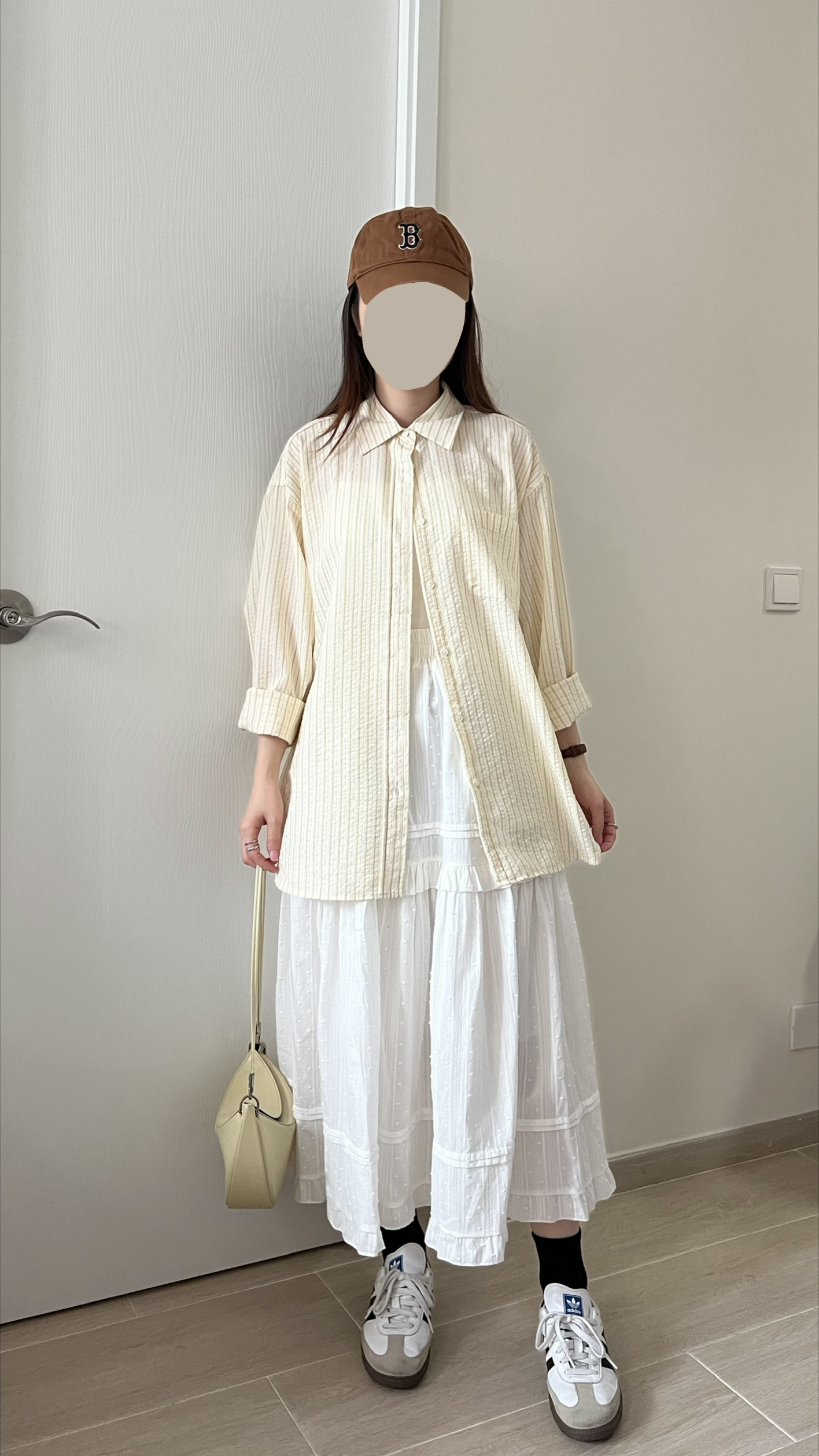 檸檬皺皺條紋恤衫 免熨