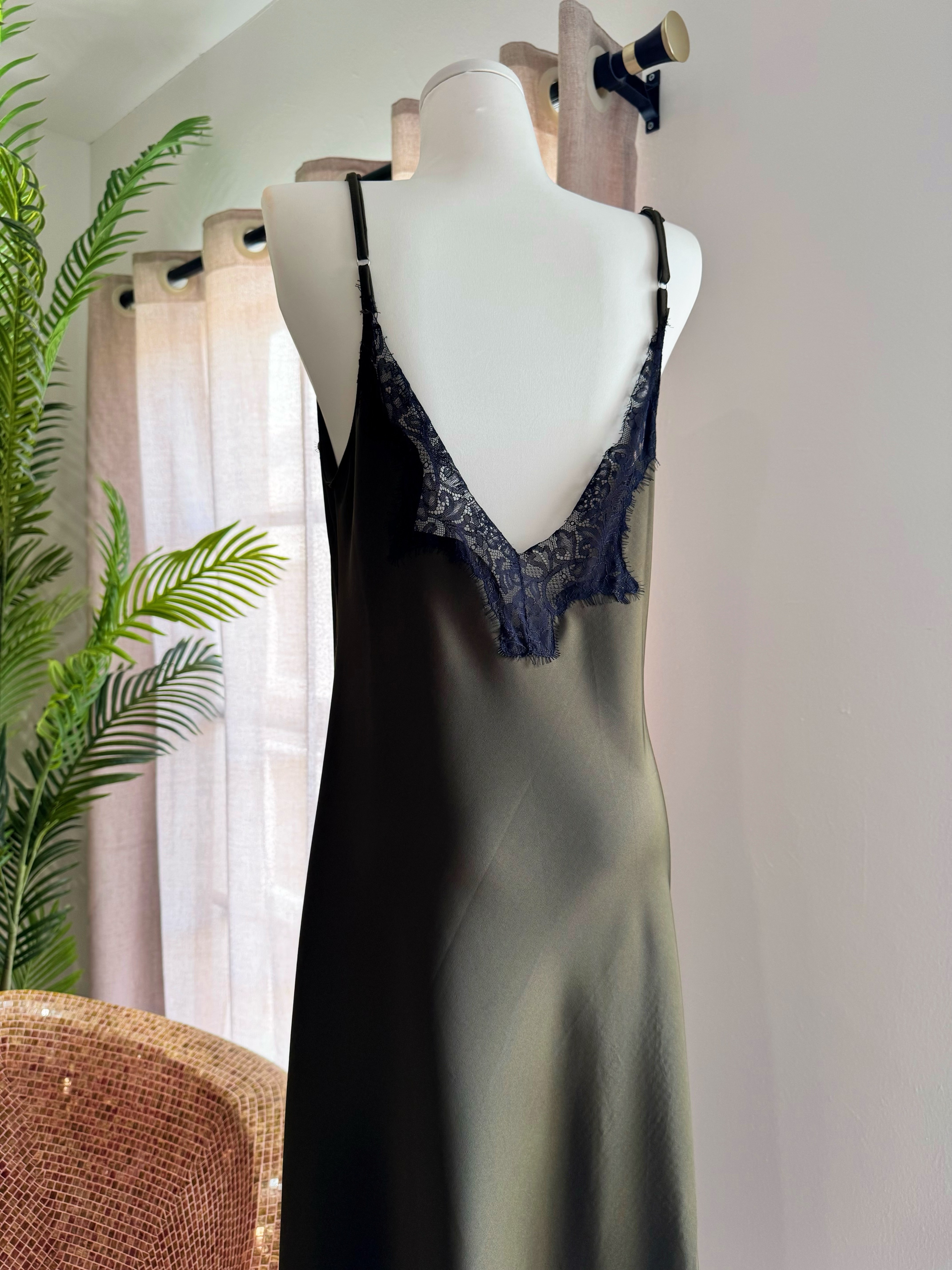 Alexis Satin Lace Dress 