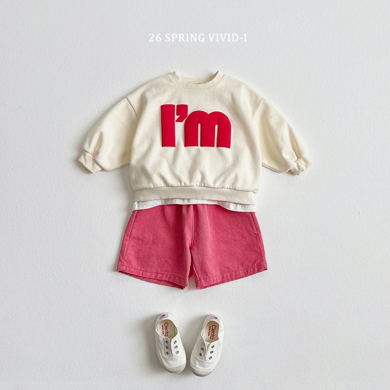 🌸預訂 韓國直送🌸🇰🇷VIVIDI三色立體字母印花寬鬆衛衣