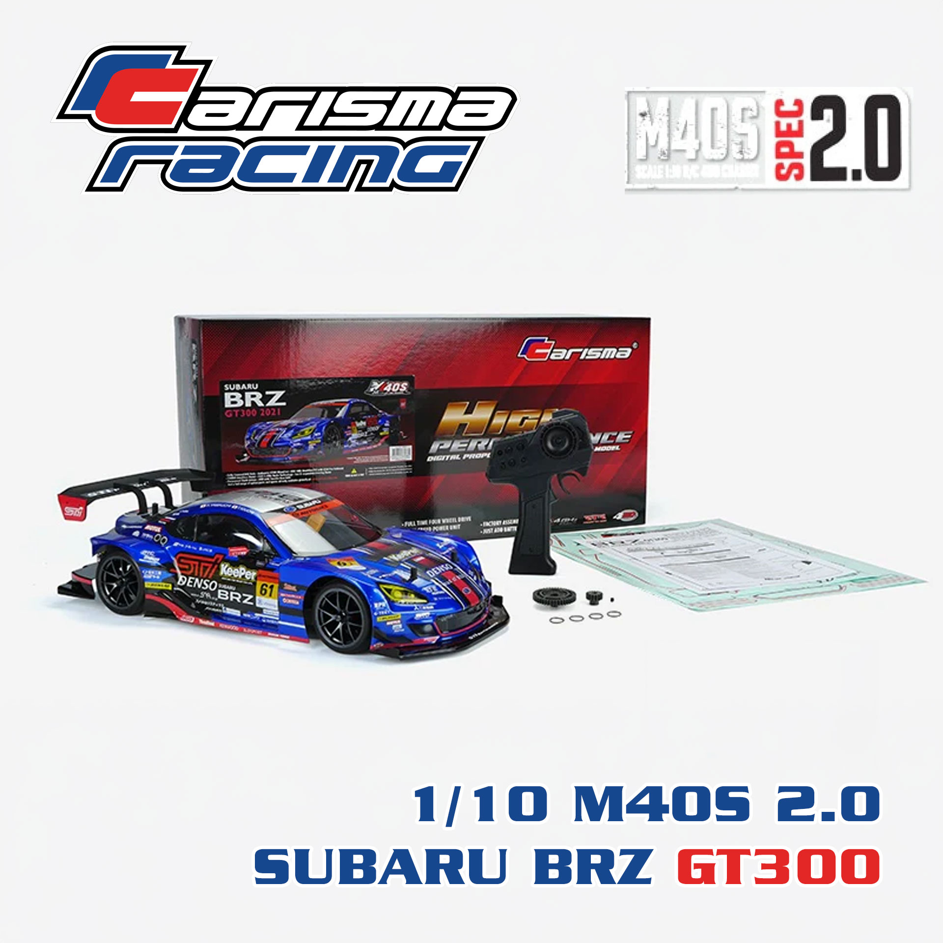 全新 Carisma 1/10 M40S 2.0 SUBARU BRZ GT300 2021 無刷平跑 | SUBARU授權