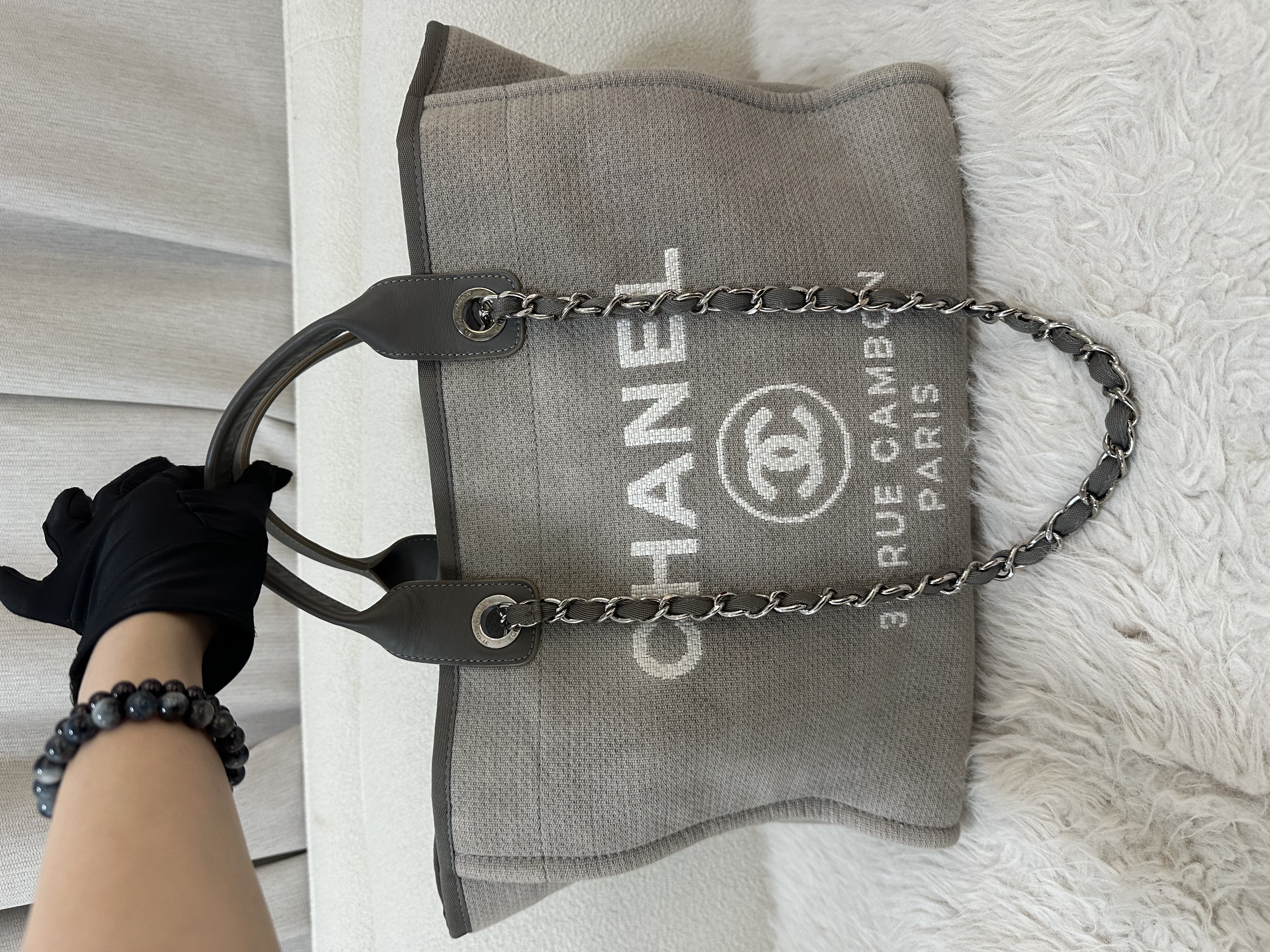 Pre-owned CHANEL Deauville Chain Tote /26NY20