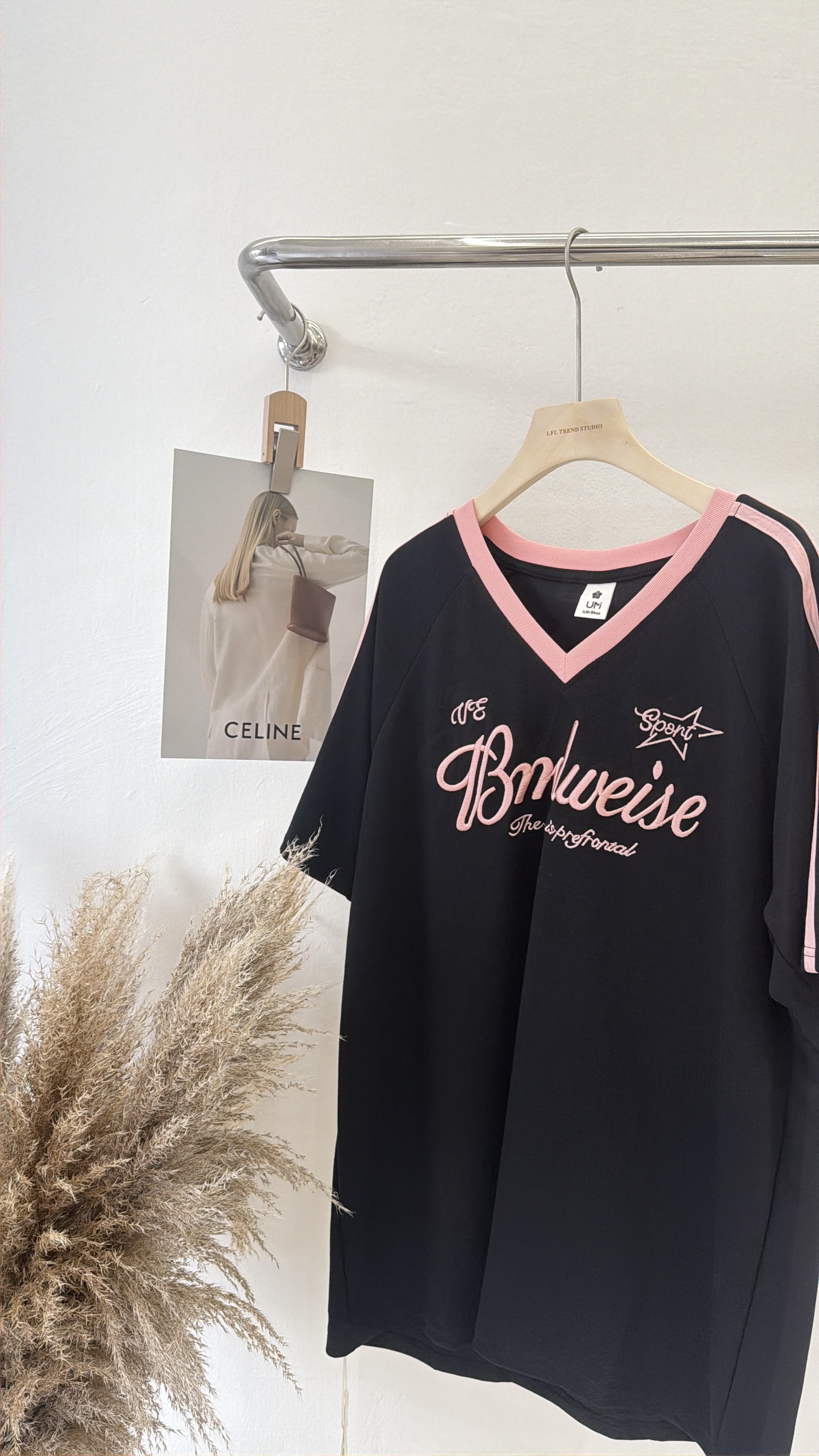 6583 爆款美式撞色字母短袖