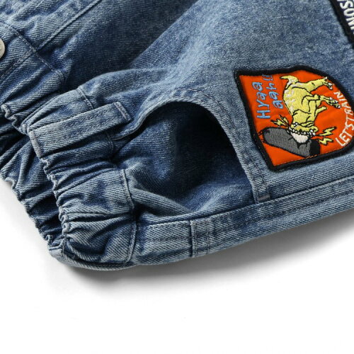 🆕【⭐訂購⭐】🌀 🇯🇵 日本直送 福井縣恐龍博物館 恐龍刺繡貼片 牛仔短褲［2款選］🌀 [ELDA-0077][260508]