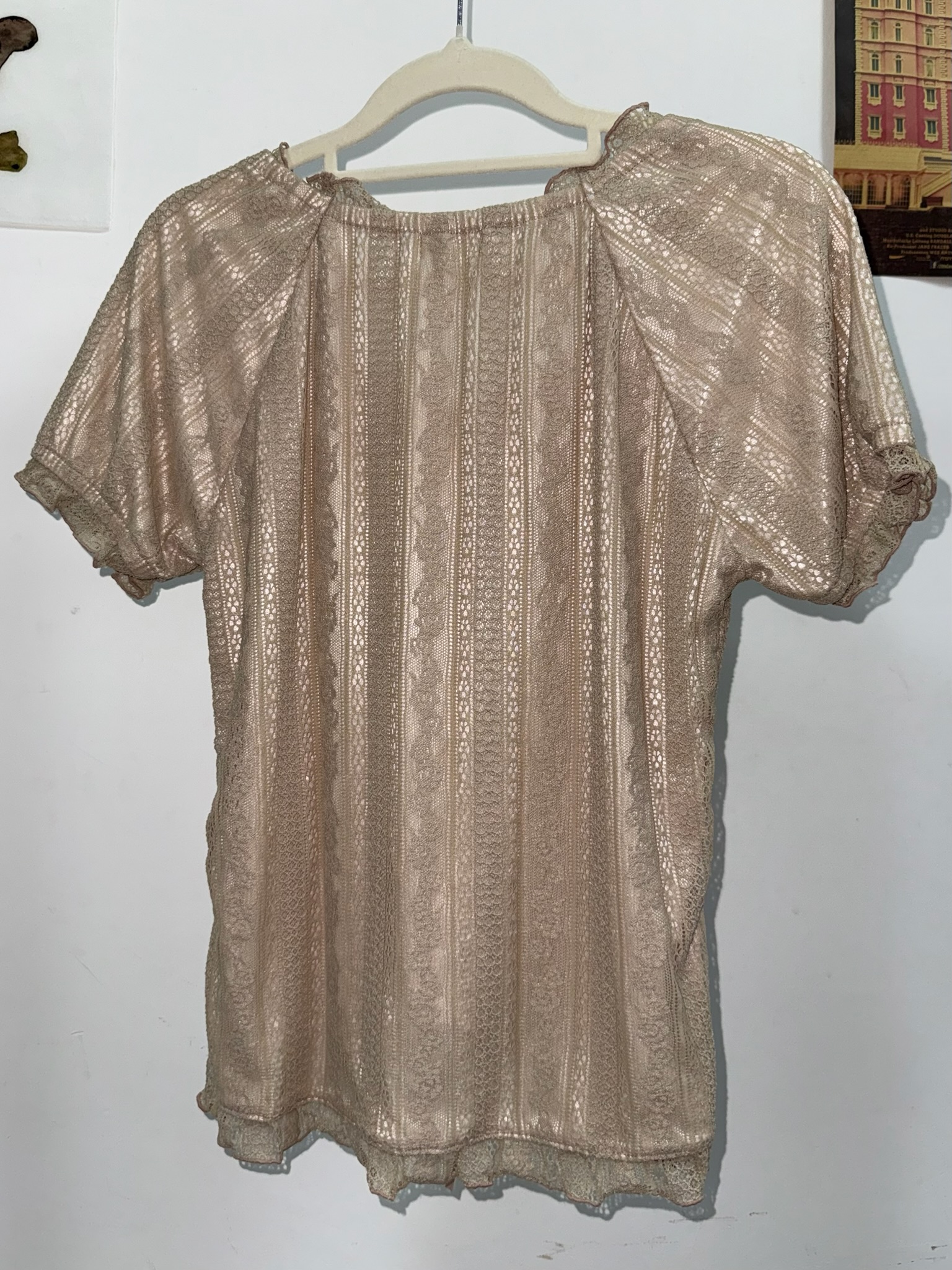 Axes Femme Fairycore Apricot Lace-Up Corset Blouse
