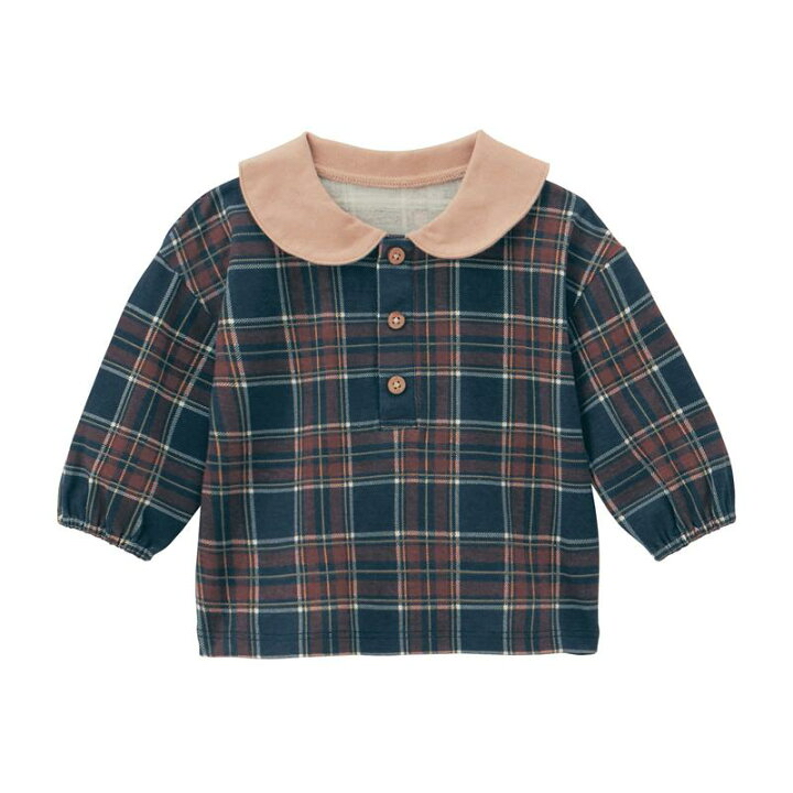 🇯🇵預訂 日本直送🇯🇵三色格紋圓領長袖上衣