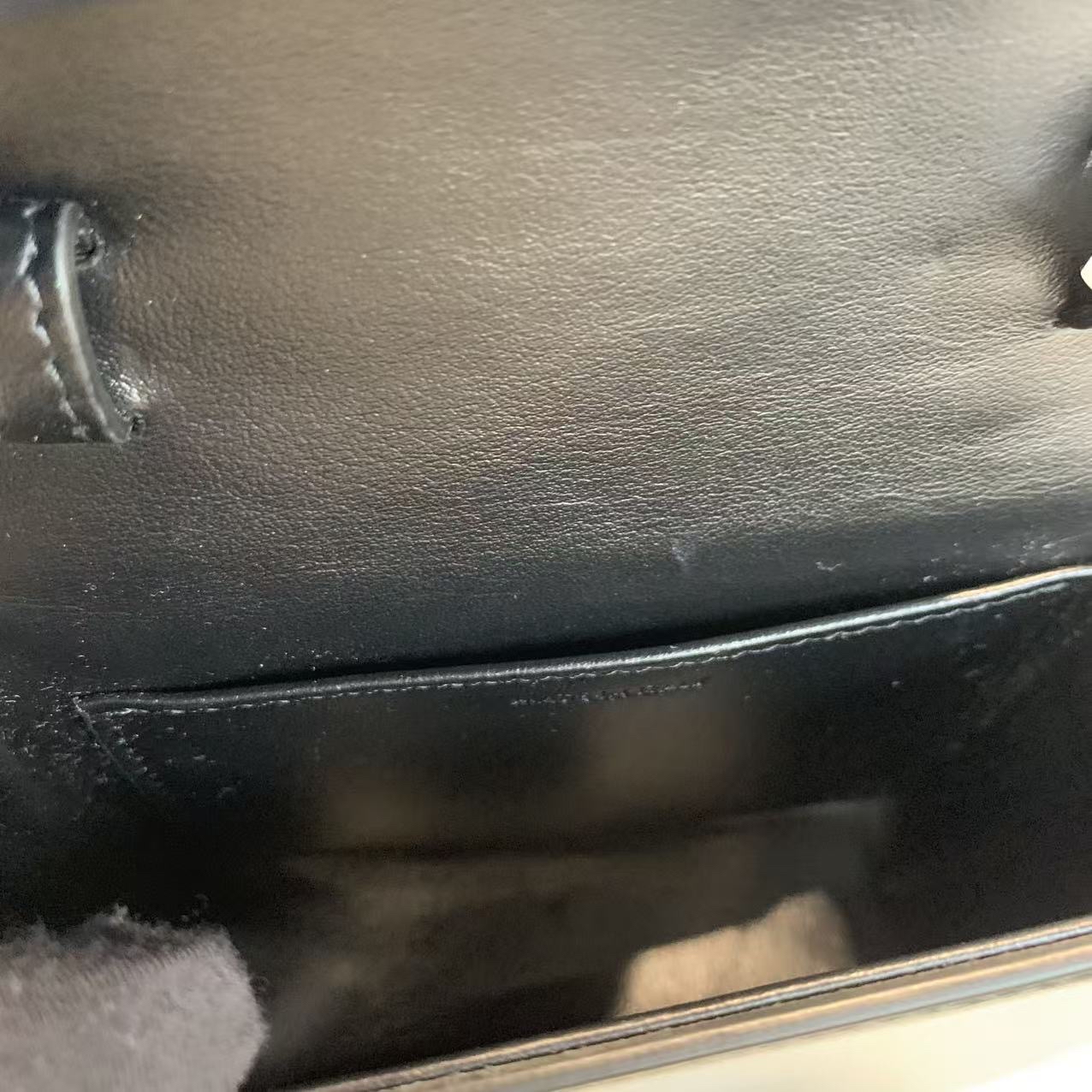 Celine 凱旋門系列 mini斜挎包 黑金 牛皮 經典款單肩手提包 