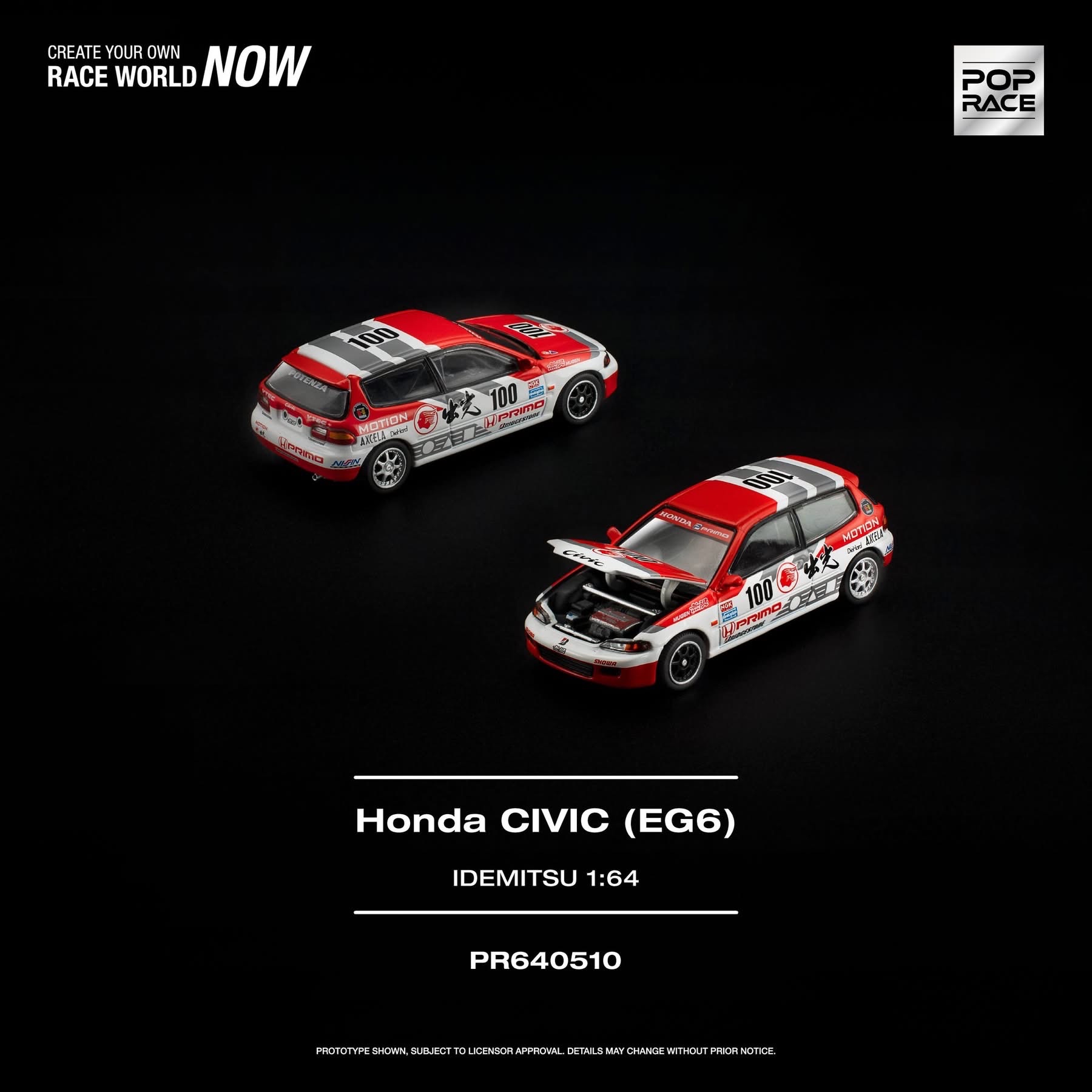 (預訂 Pre Order) Poprace  ( PR640510 ) HONDA CIVIC (EG6) IDEMITSU MOTION INFINITE