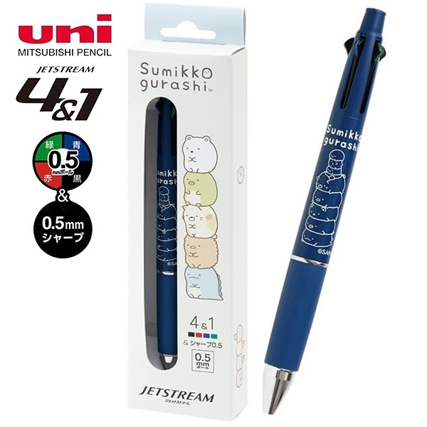 現貨｜San-X 角落生物 Sumikko Gurashi 日本製 uni Jetstream 4&1 多功能 5用筆 0.5mm 4色原子筆 + 0.5mm 鉛芯筆 (PR17403)
