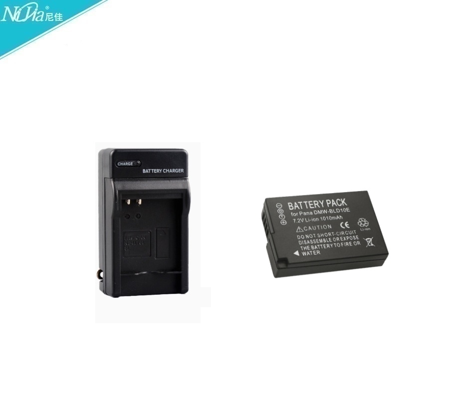 Nijia DMW-BLD10, DMW-BLD10E, DMW-BLD10PP Lithium-Ion Battery Pack With AC Travel Charger For Panasonic Cameras 代用鋰電池 