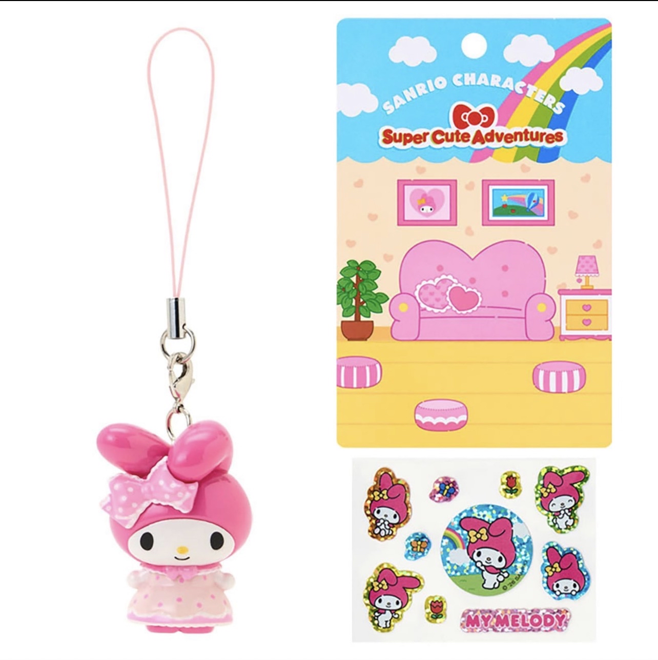 Sanrio Hello Kitty公仔掛飾連貼紙