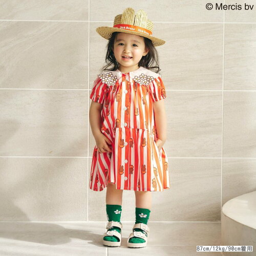 🆕【⭐訂購⭐】🌀 🇯🇵 日本直送 #Miffy 蕾絲刺繡領口 條紋連身喇叭裙［2款選］🌀 [ELCA-0172][260419]