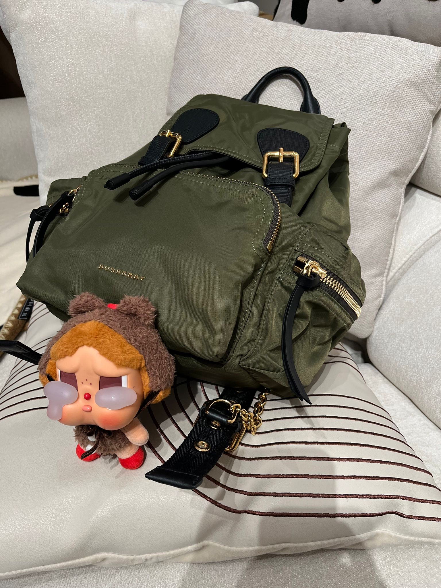 全新 Burberry backpack nylon 金扣 100%Authentic,全新未使用品 ✅ 原裝吊牌 ✅dust bag 