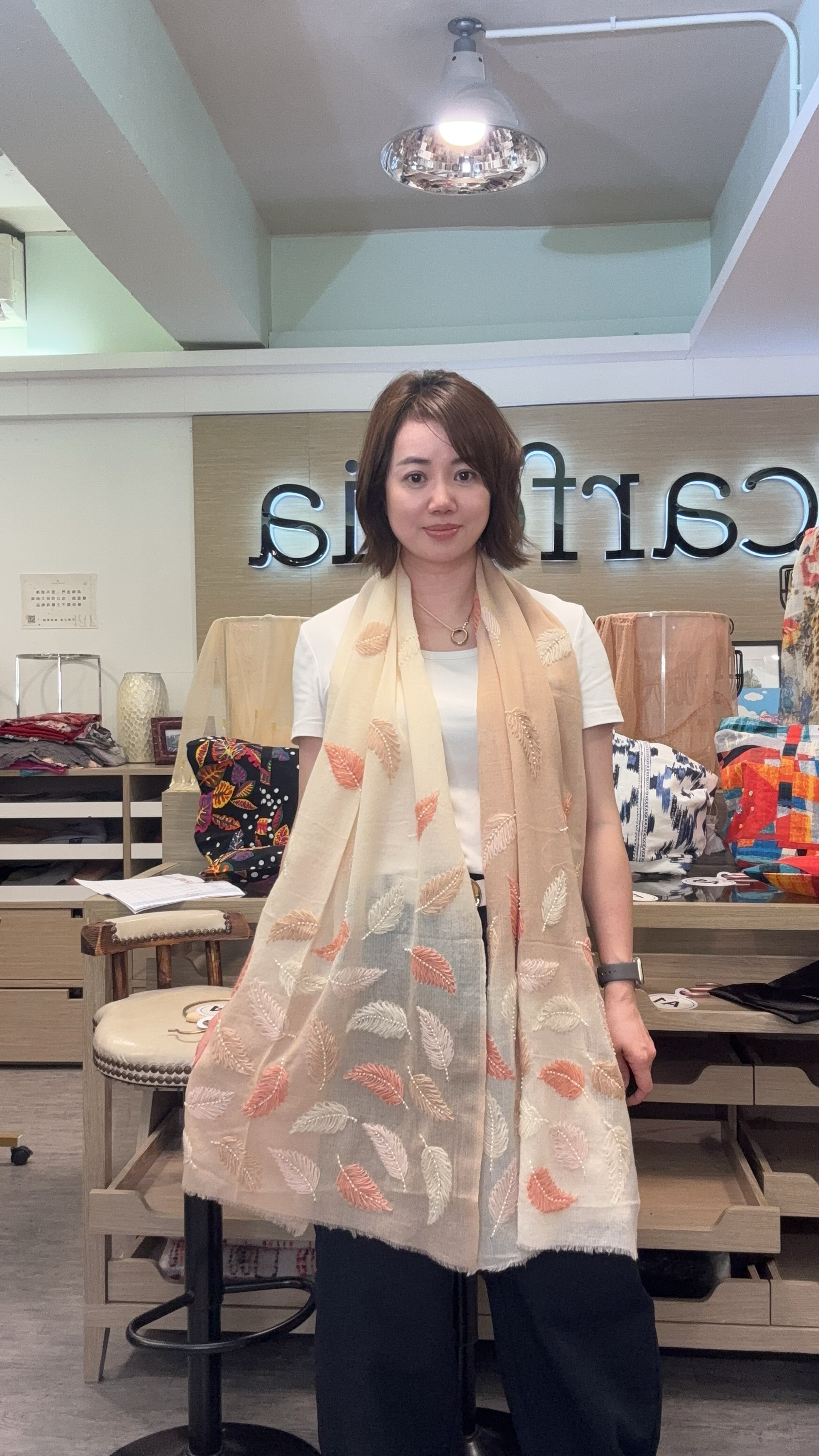 [訂購] A34 印度手工刺繡 Scarf  