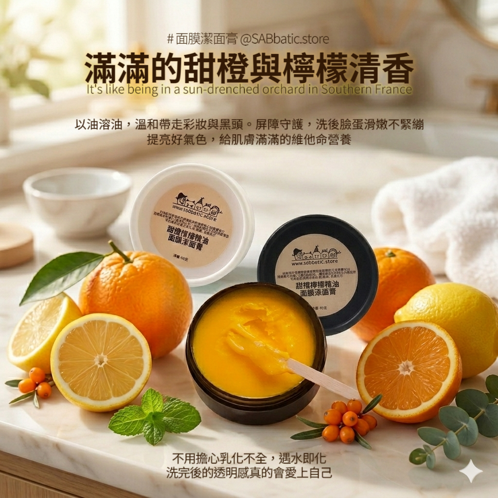 甜橙檸檬精油·面膜潔面膏