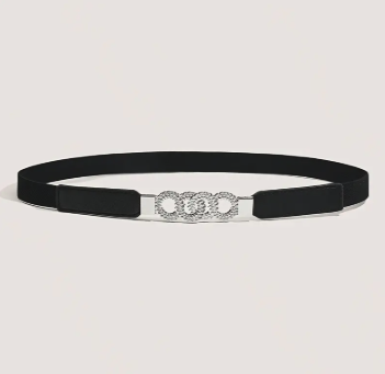 Triple Loop Slim Cinch Waist Elastic Belt