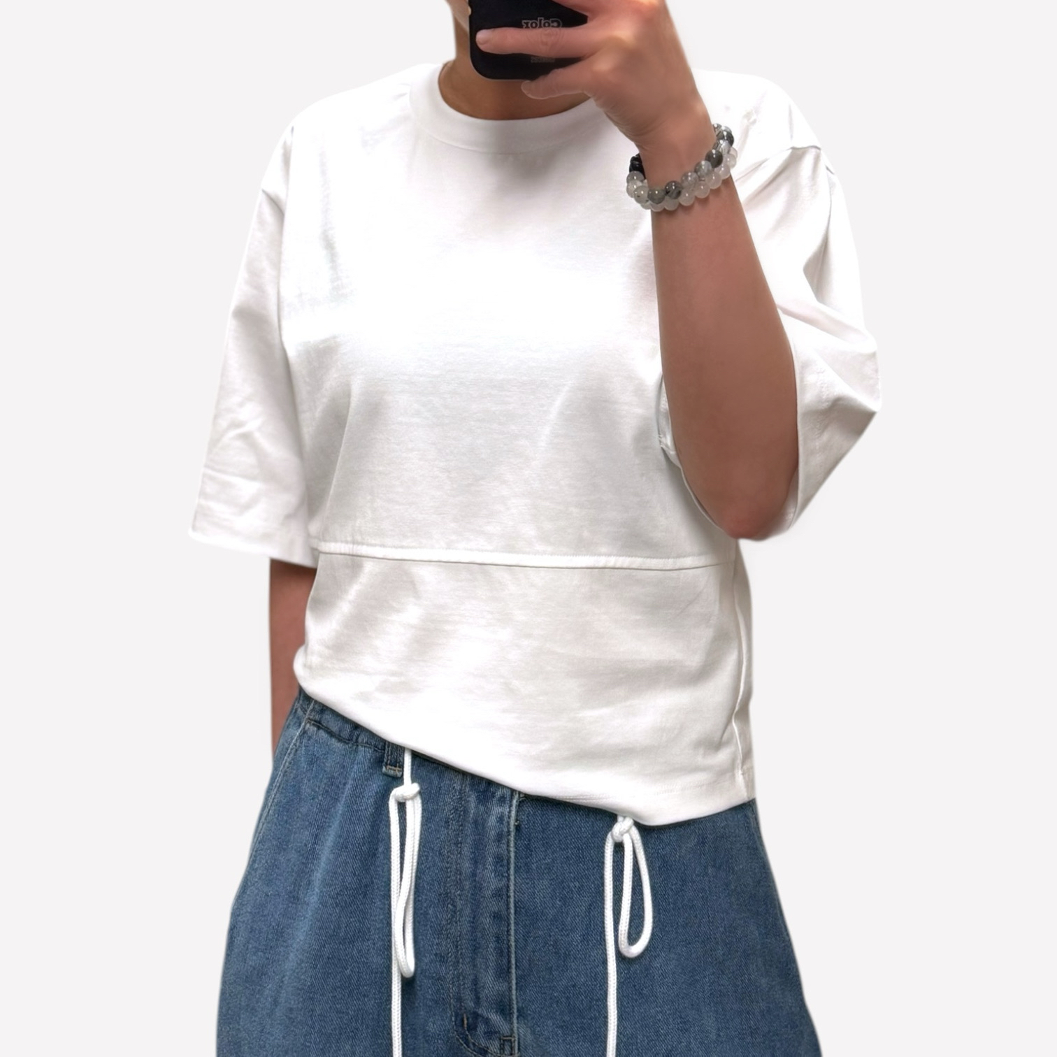 221027 淨色收腰短Tee