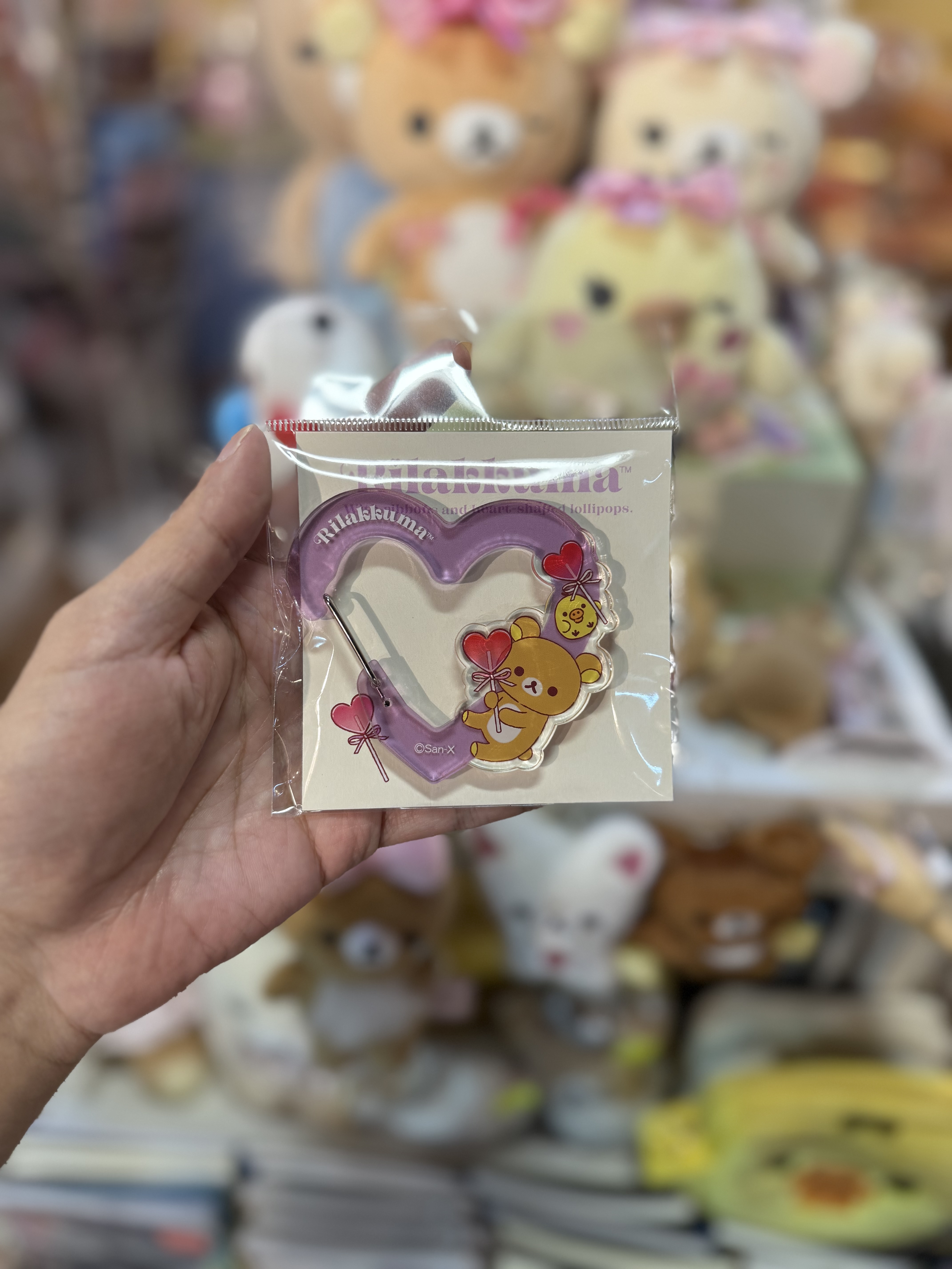 《現貨》全新日本專店限定 Rilakkuma情人節造型心型扣