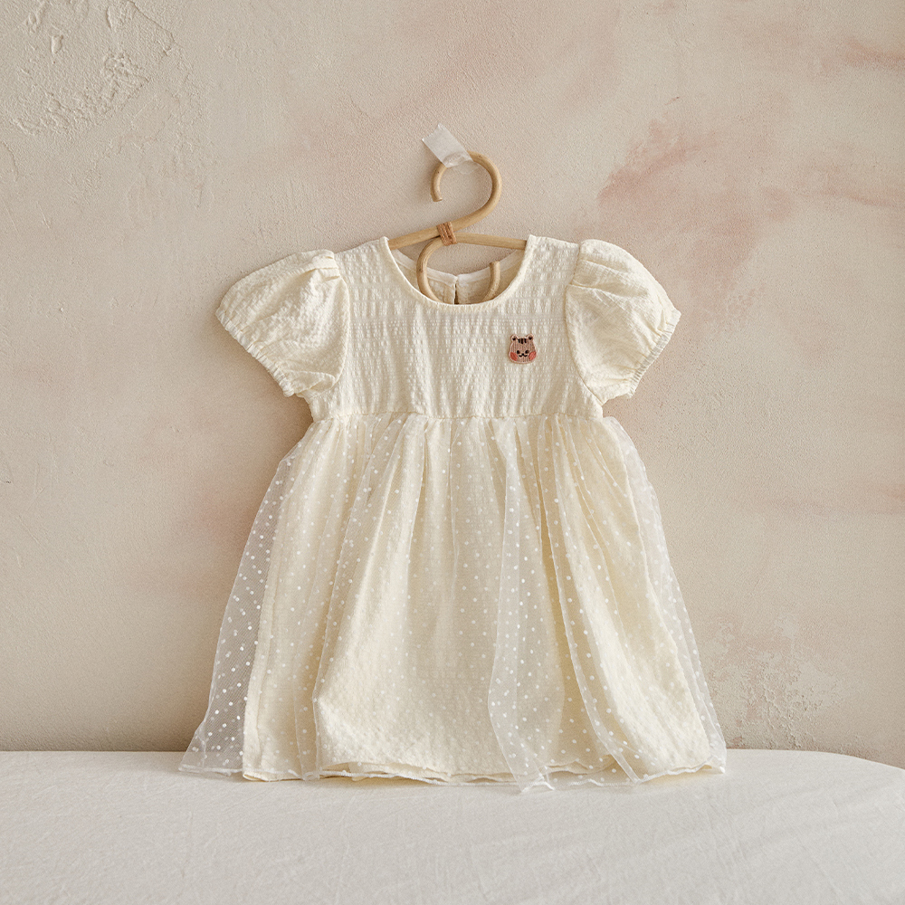 26S/S🌸DTD Lovely果凍人物波點蕾絲連身裙