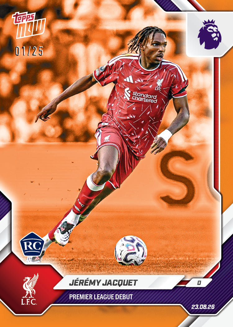 Jérémy Jacquet - 2026/27 Premier League Topps NOW® #8 利物浦地標戰【團購】