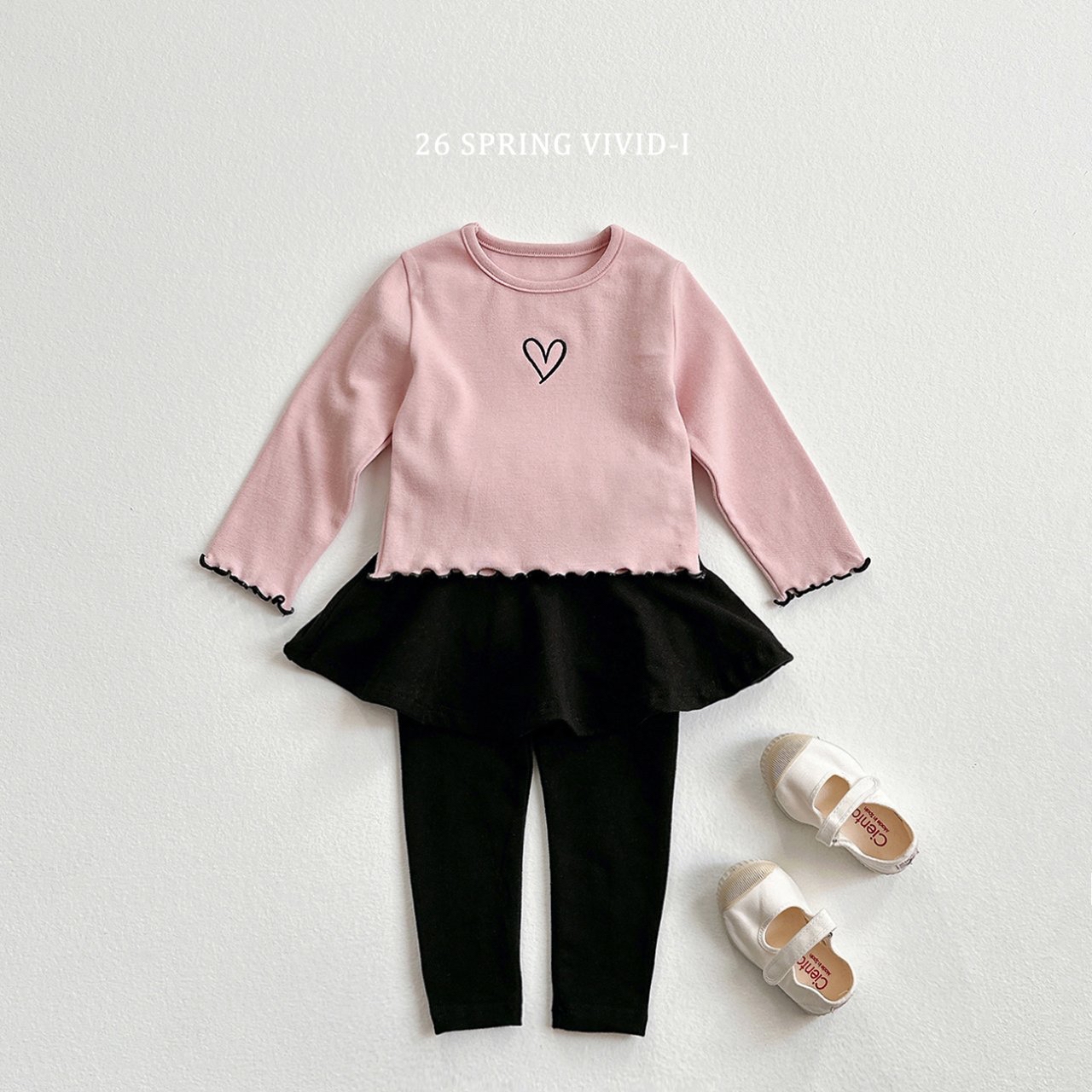 🌸預訂 韓國直送🌸🇰🇷VIVIDI三色純色裙擺打底褲