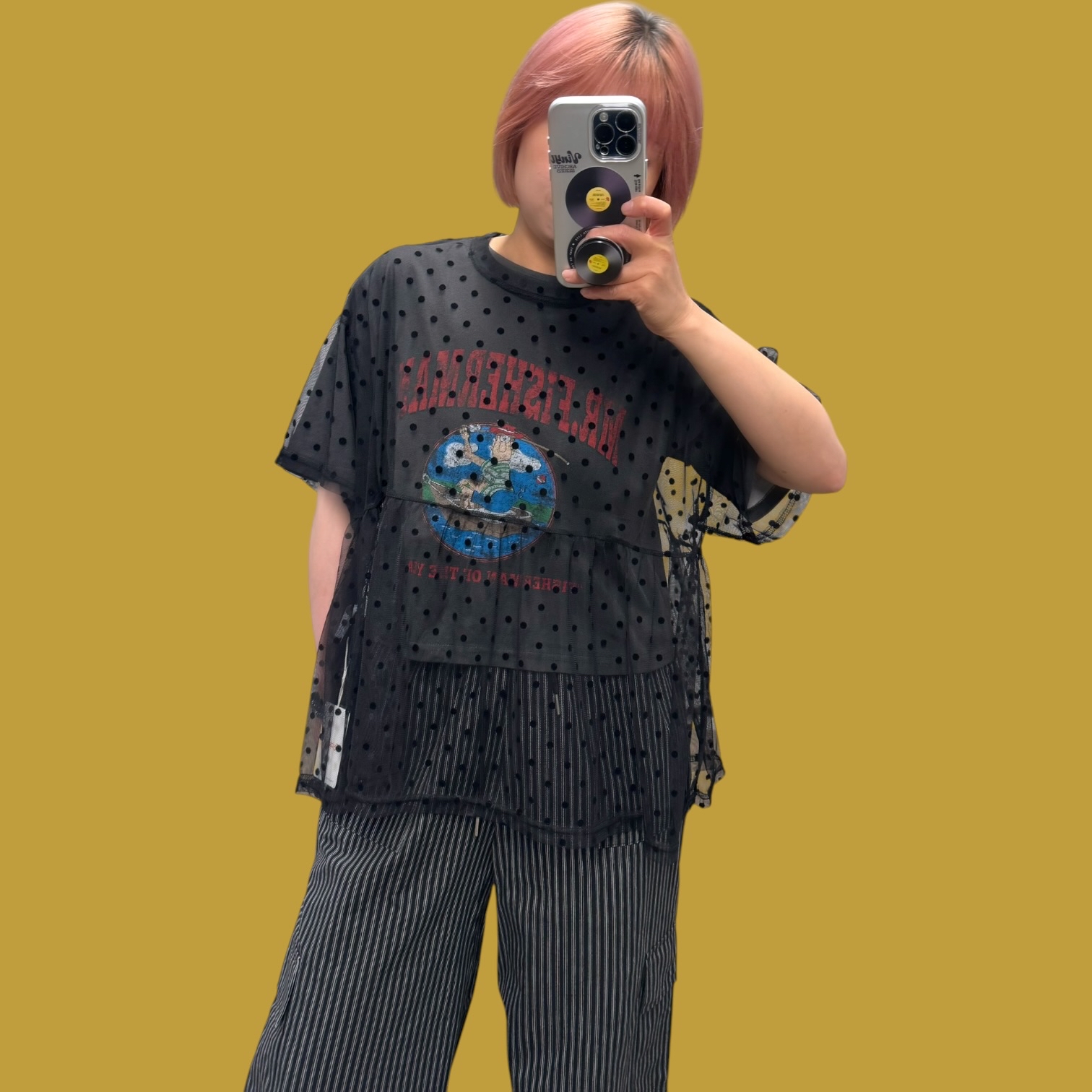 221366 波點紗Tee