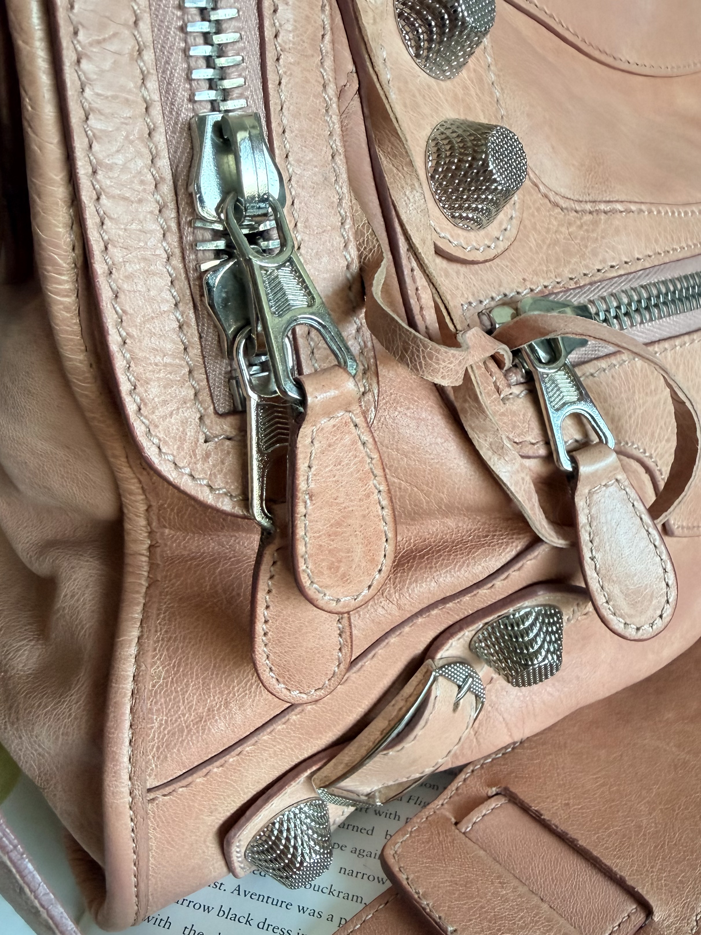 balenciaga Vieux Rose pink classic city giant 21 silver 銀大釘