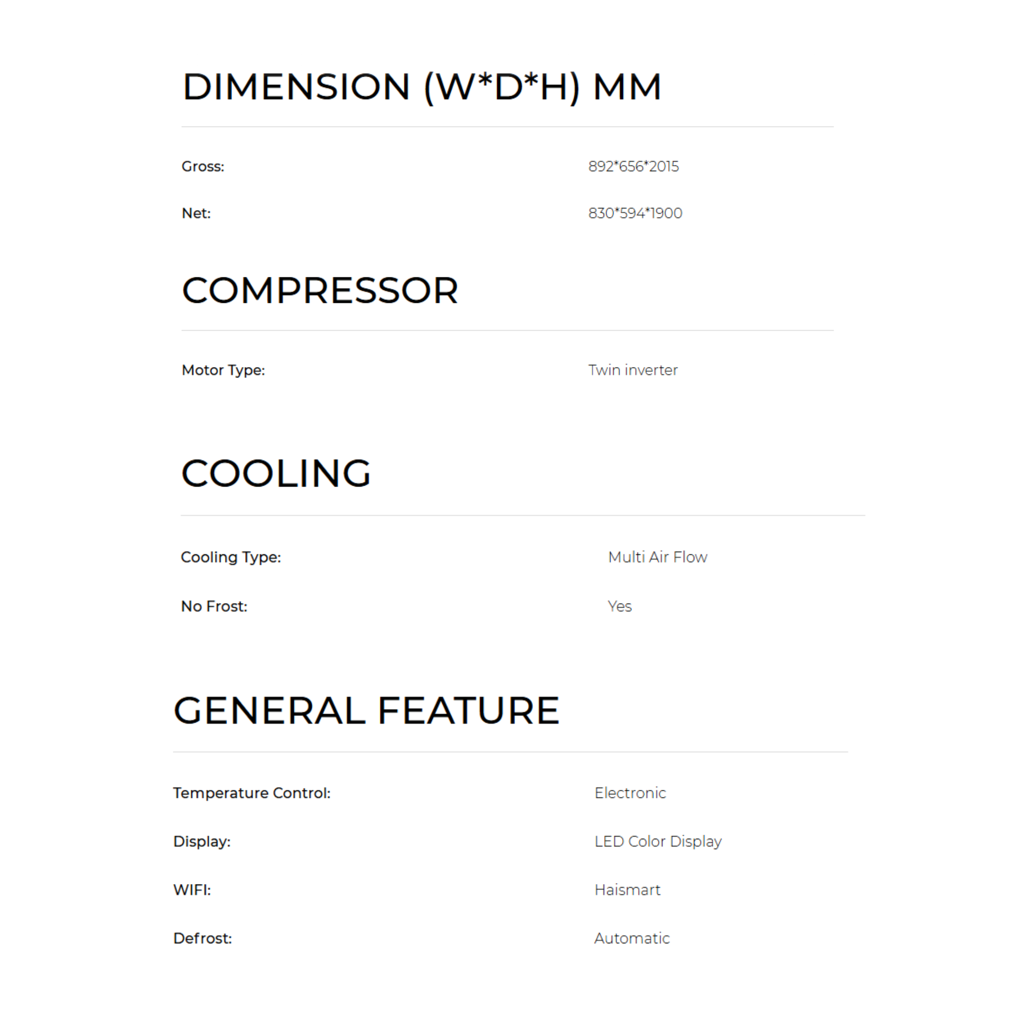 Haier 616L Multi-Door Inverter Glass Fridge (HRF-IM616FG)