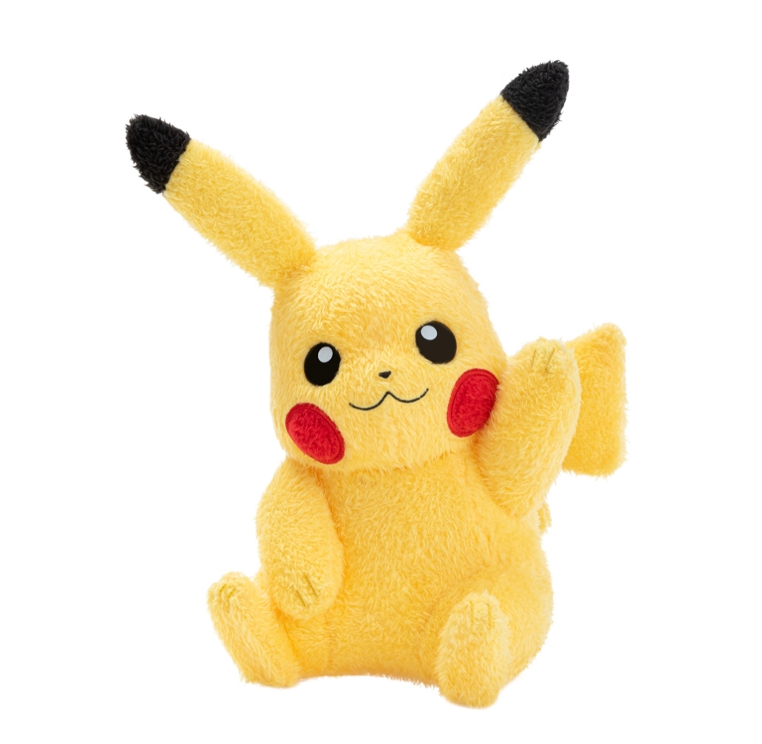 全新 現貨即出 Pikachu主題黃色毛絨公仔禮盒裝 可愛坐姿兒童生日聖誕禮物