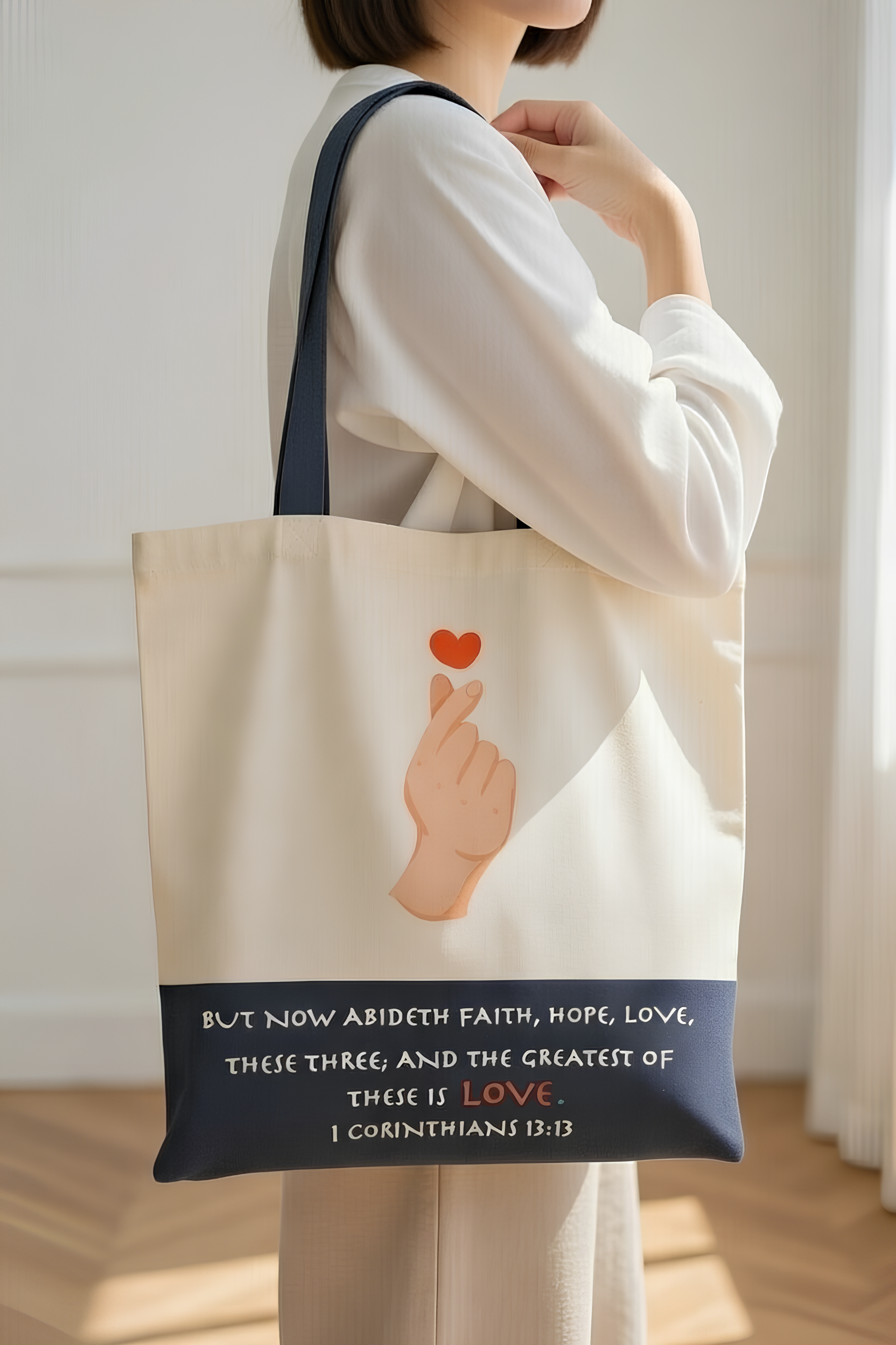 帆布袋C：信望愛（藍）