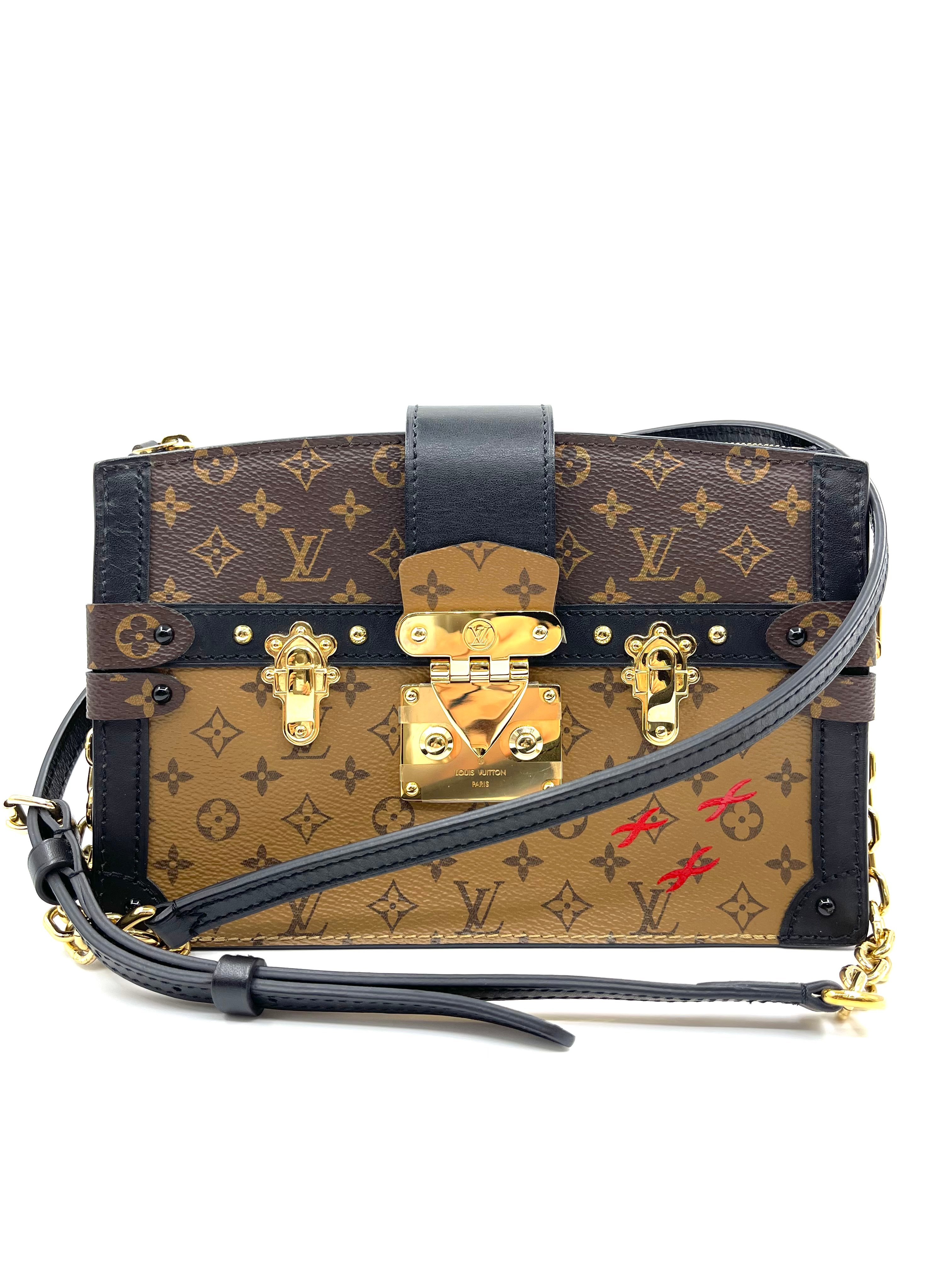 Pre-Owned Louis Vuitton Clutch Trunk Monogram Reverse Brown/Black