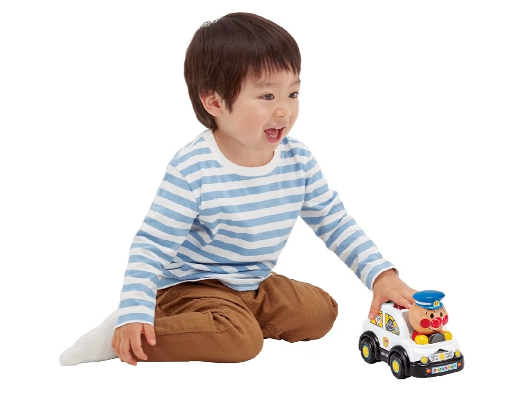 Anpanman麵包超人警察車玩具 聲光互動巡邏車 語音學習車 幼兒推車玩具 18個月以上