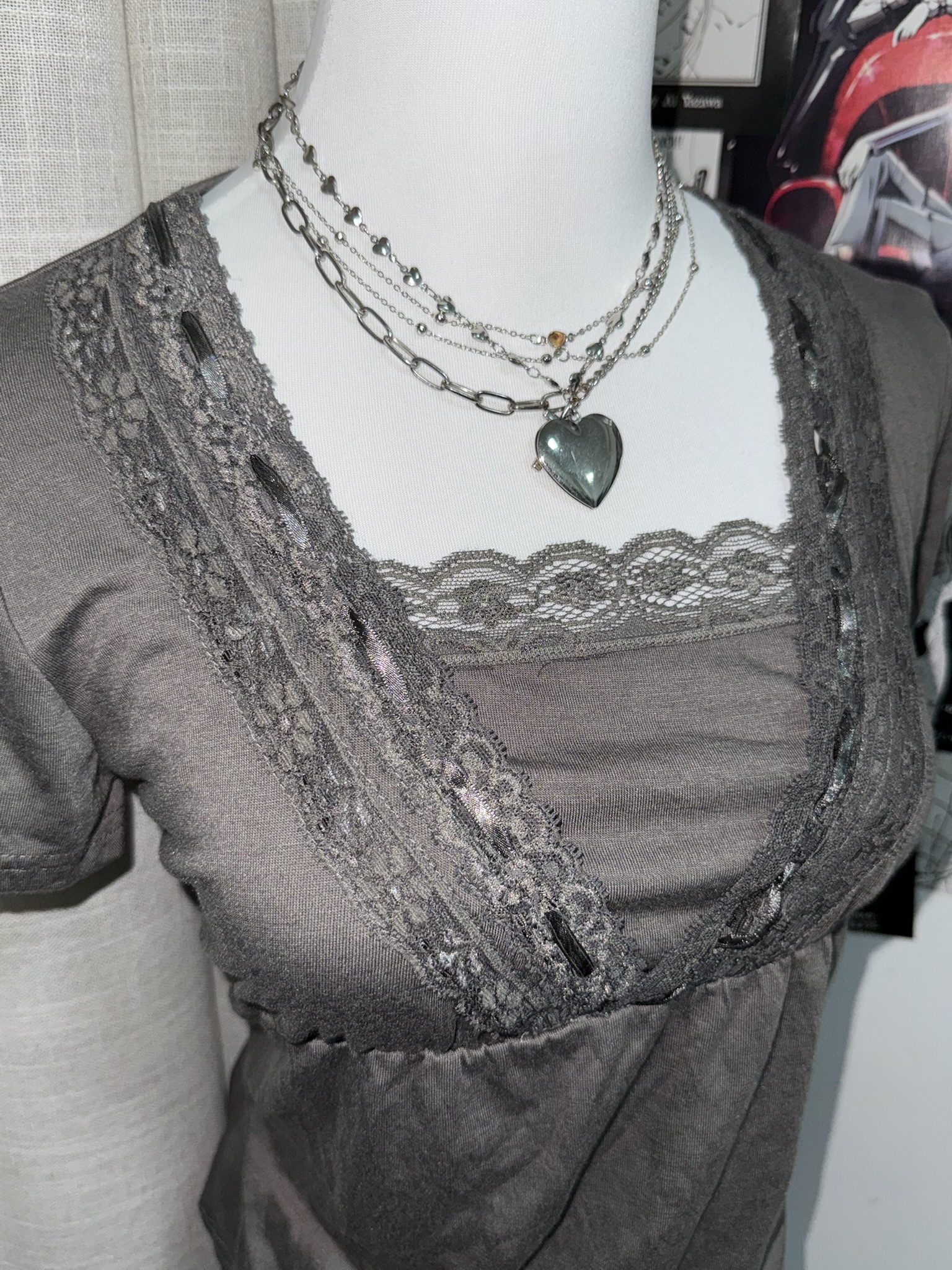 Fairy Grunge Earth Tone Lace Cami-Overlay