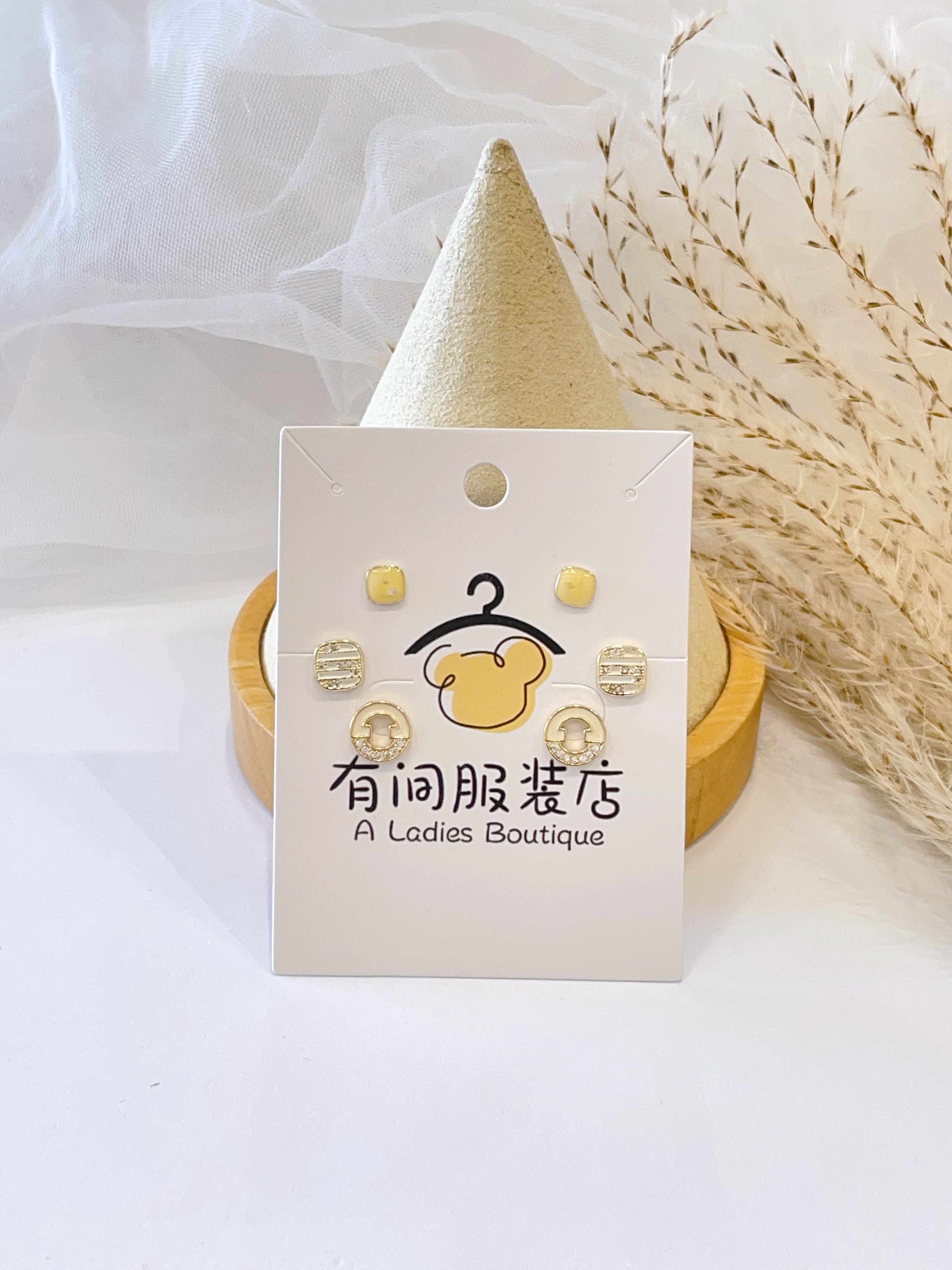 文艺中古风耳环套装