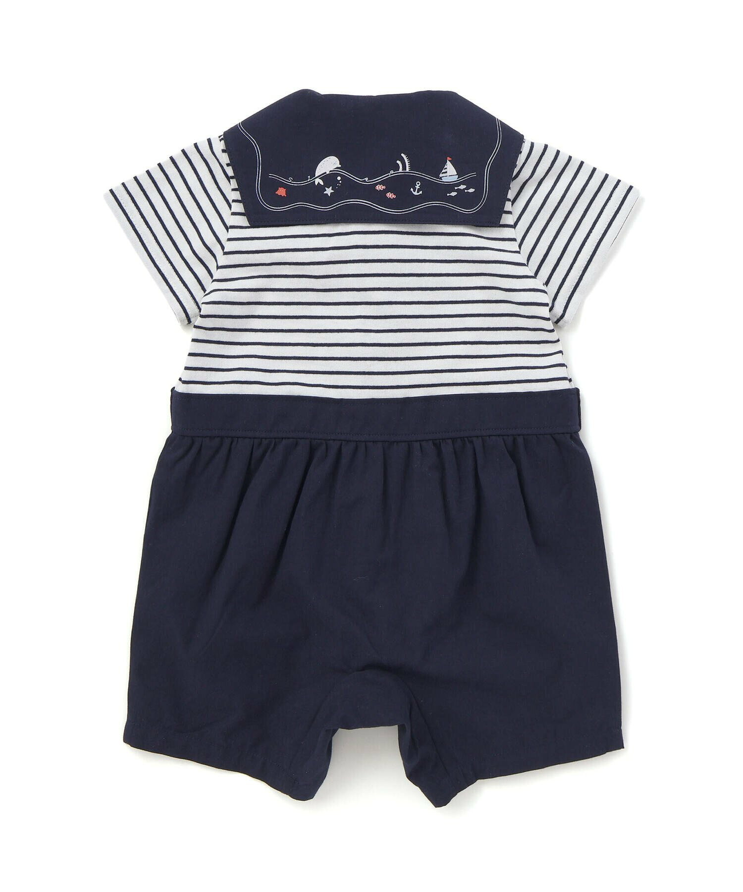 🇯🇵預訂 日本直送🇯🇵Slap Slip Baby兩色海洋風水手領短袖連身服