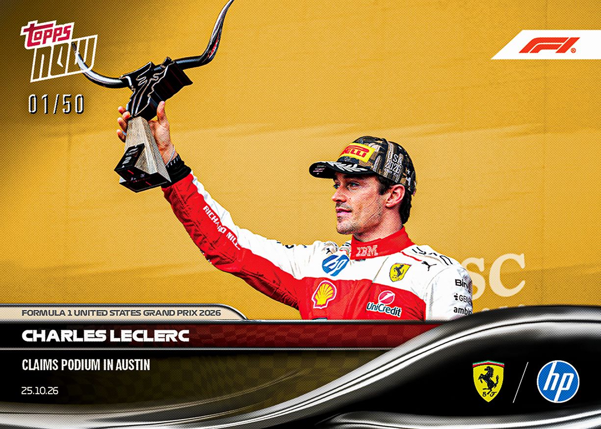 Charles Leclerc - 2026 F1 Topps NOW® #69 United States GP 頒獎台卡【團購】
