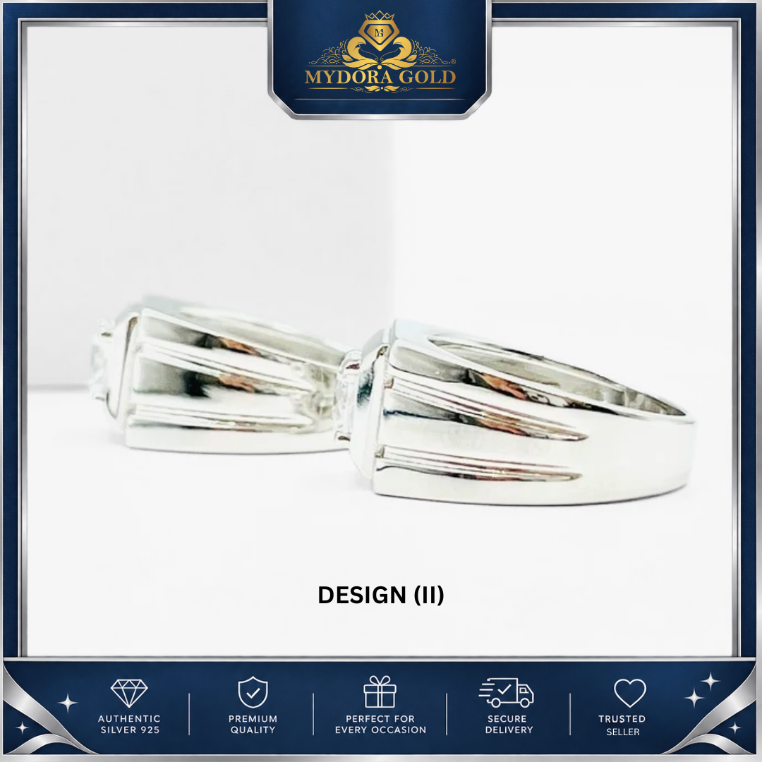 MYDORA 925 Silver Ring - Cincin Imperial Edge Collection