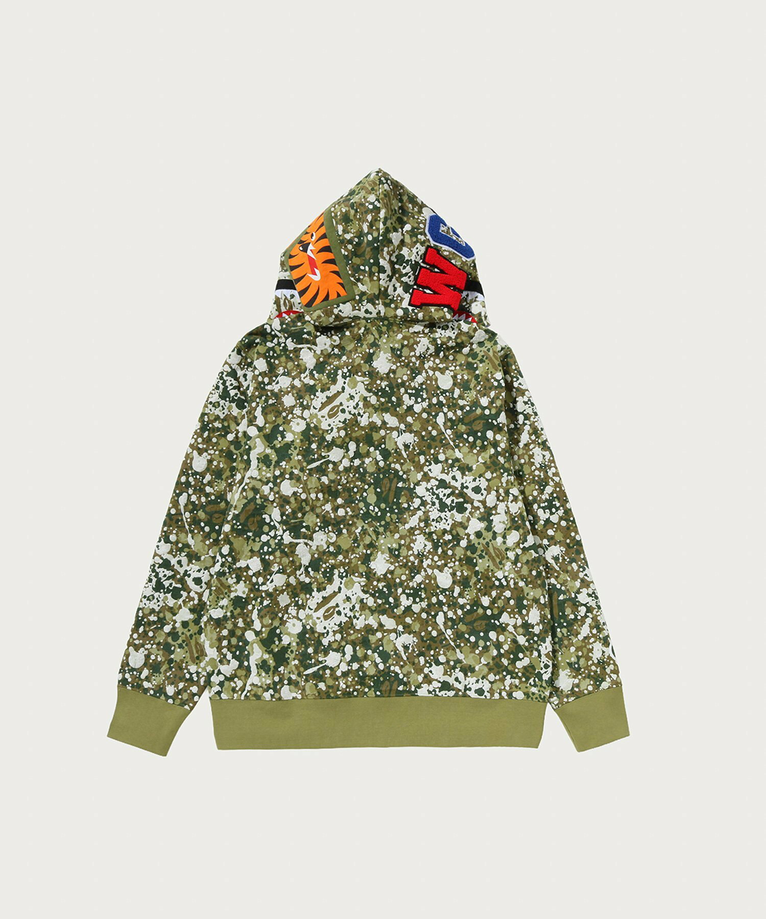 10.3 BAPE SPLASH CAMO SHARK FULL ZIP HOODIE