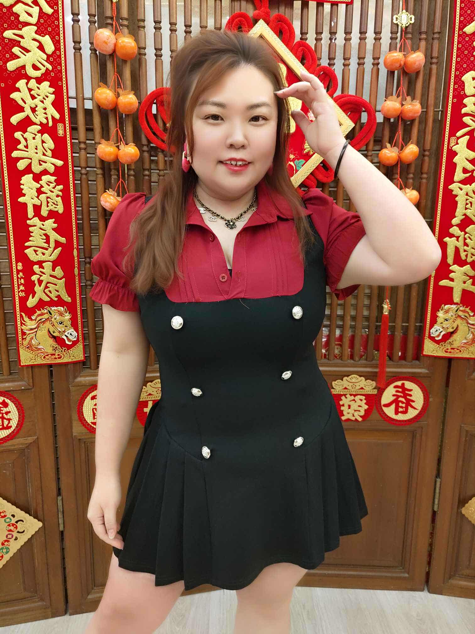 MFA07 TW#5025 法式百褶扣排款连衣群