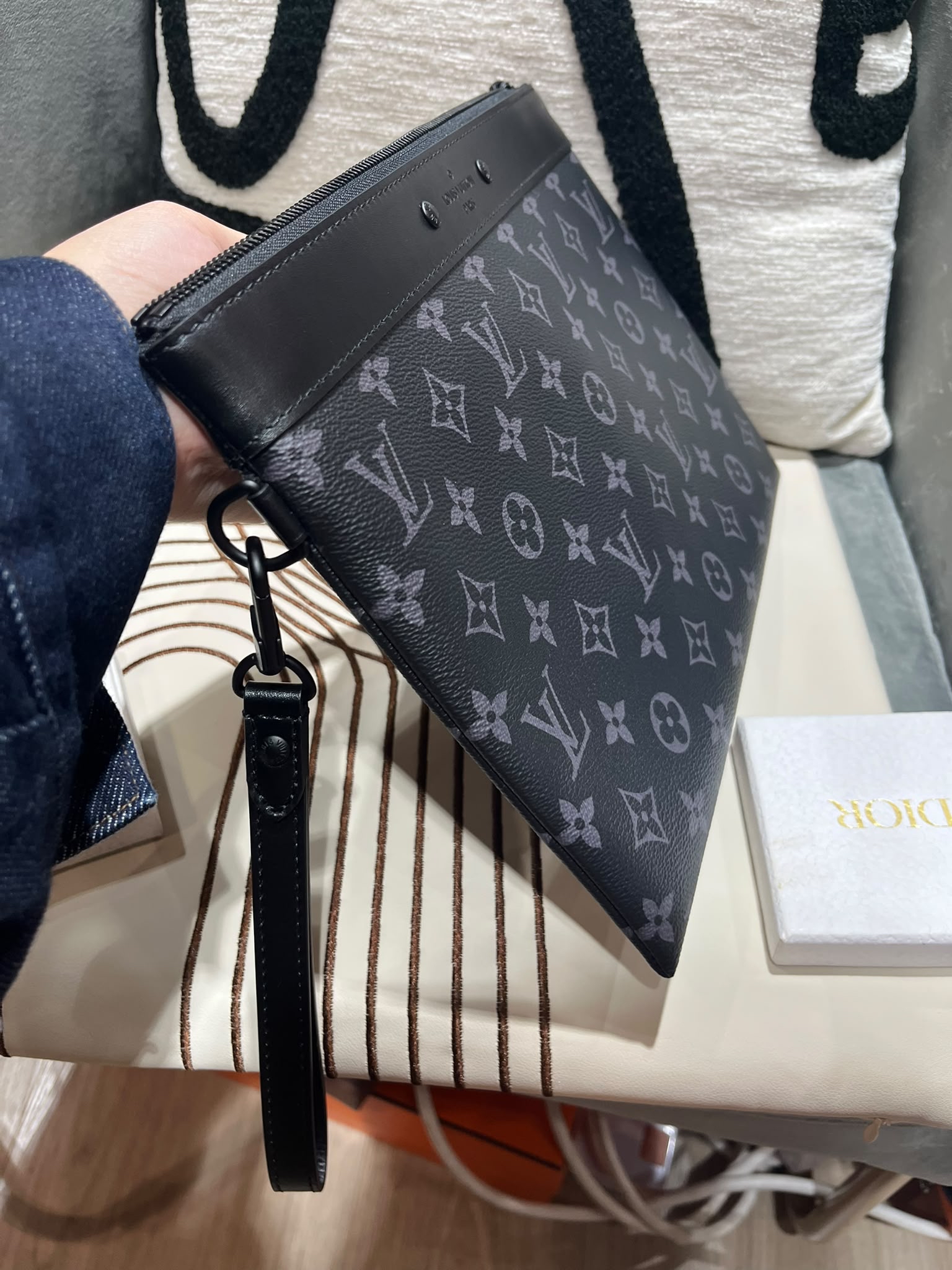 未使用品 Lv M81569 ECLIPSE POCHETTE TO-GO RFID POUCH/ LOUIS VUITTON CLUTCH 100%Authentic, Unused 未使用品 ✅dust bag ✅box