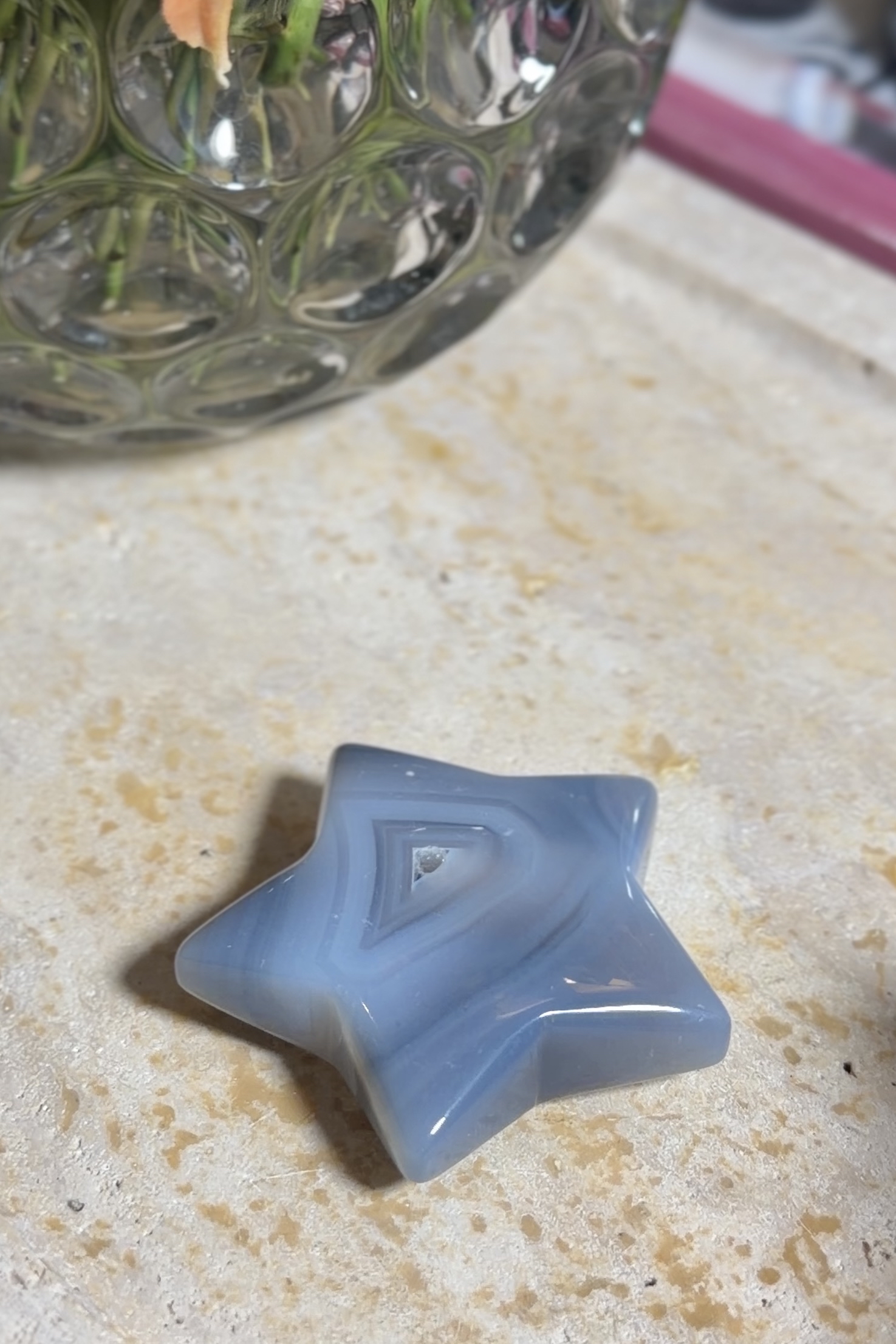 ༒5.3cm小星星晶牙瑪瑙擺件 ༒ AG.1305H1M-RA27*066
