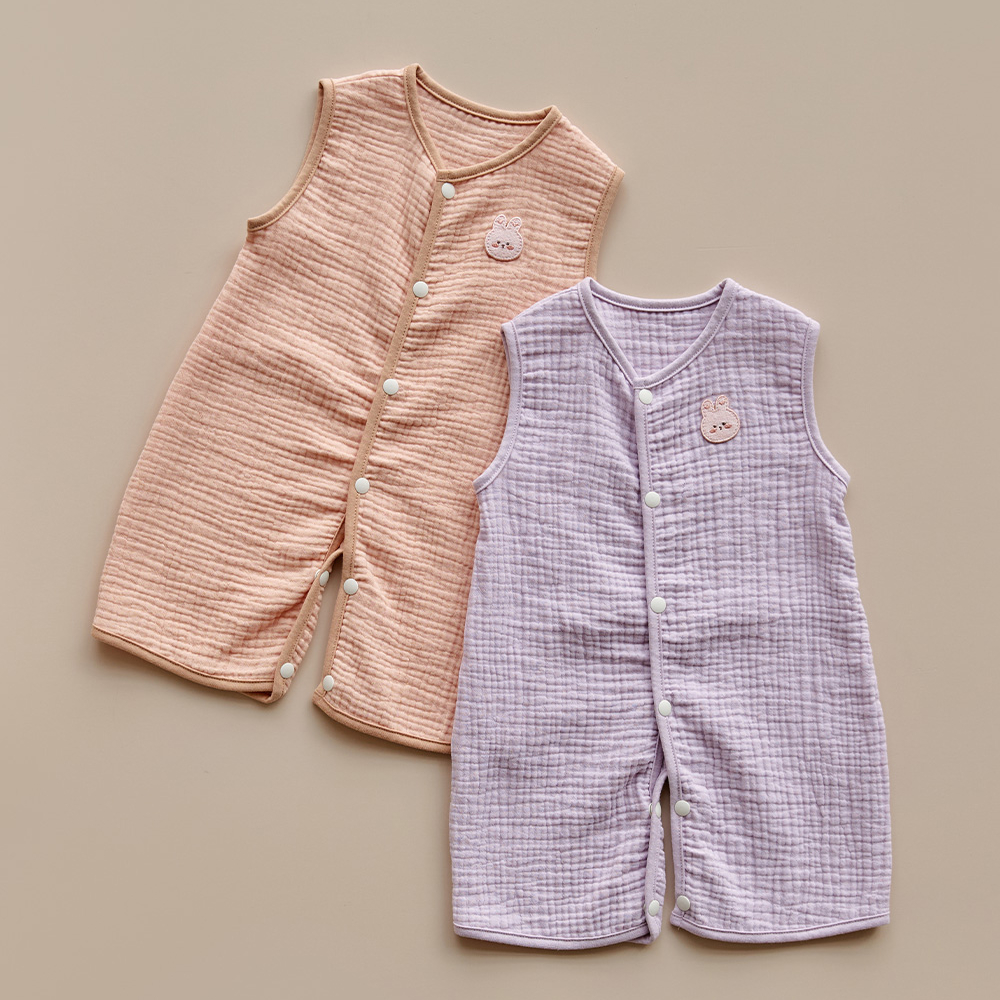 DOTTODOT 七彩棉花糖系列-3重棉紗自由伸展連體睡袋