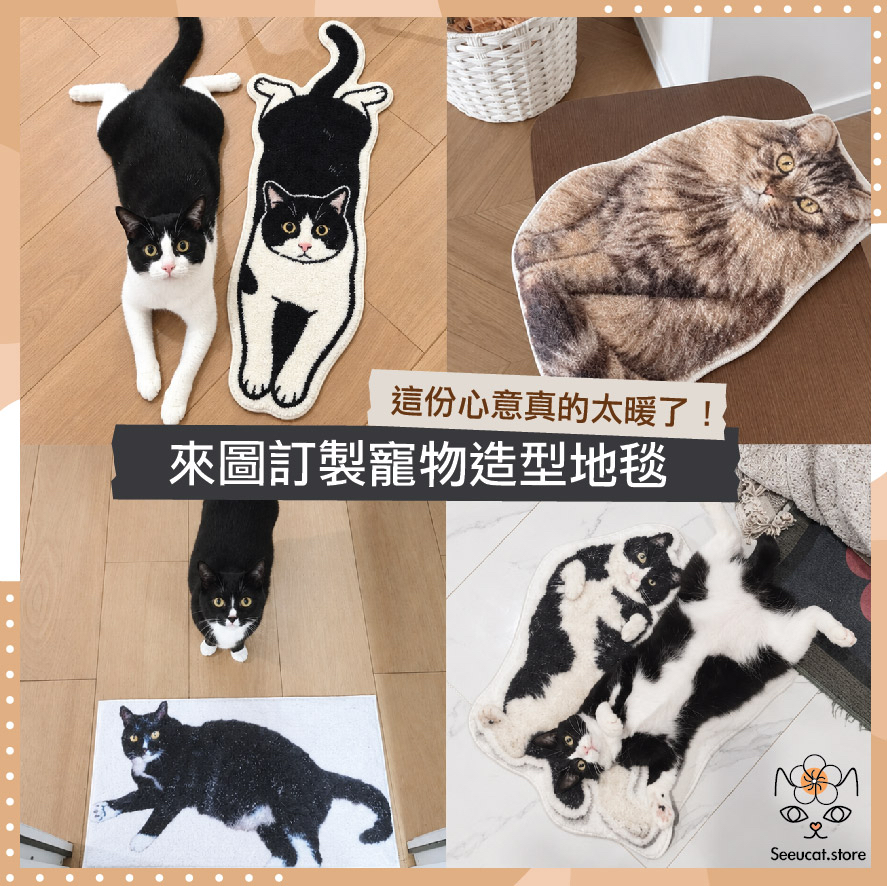 來圖訂製寵物造型地毯
