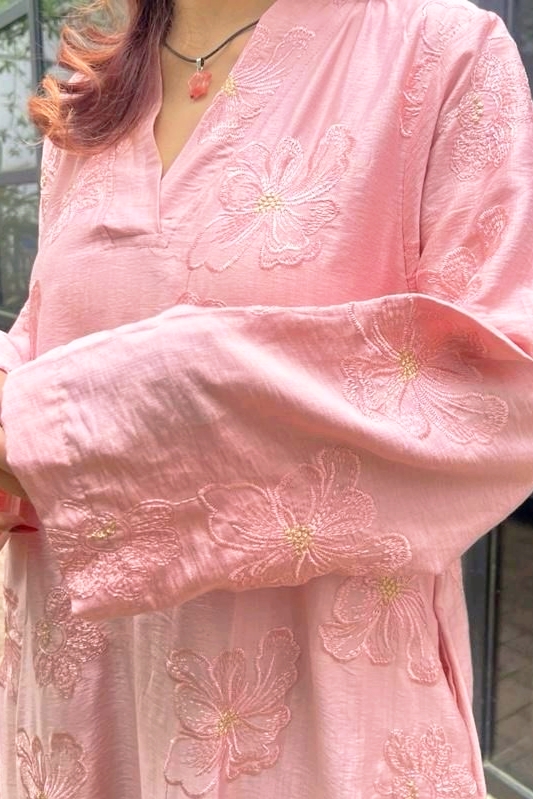 MILAH Embroidery in Rose