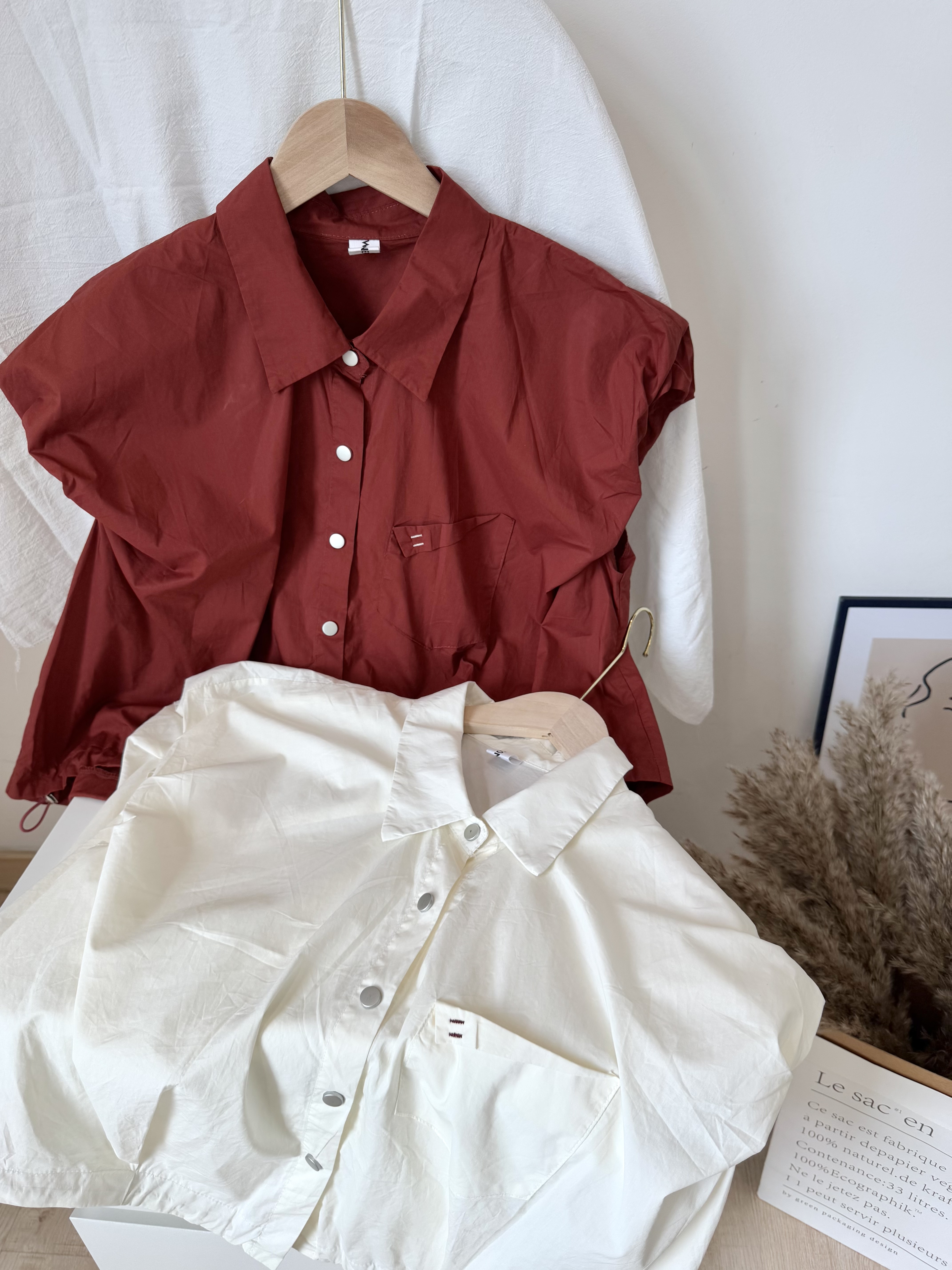 Nana Korean Blouse 韩系短袖衬衫 （ 2 Colours）