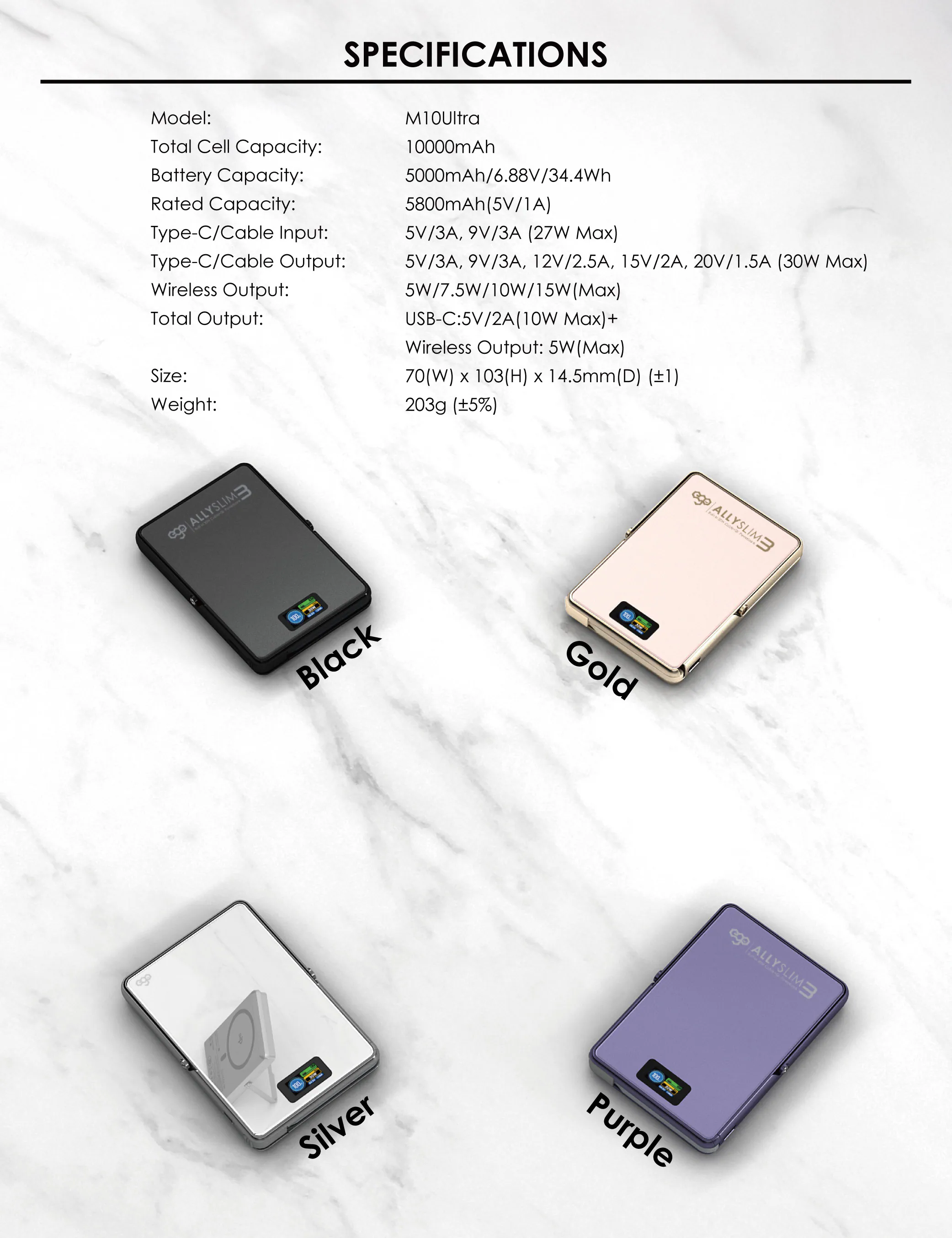 香港行貨 一年保養 EGO AllySlim3 @4in1 30W PD 10000mAh 外置電