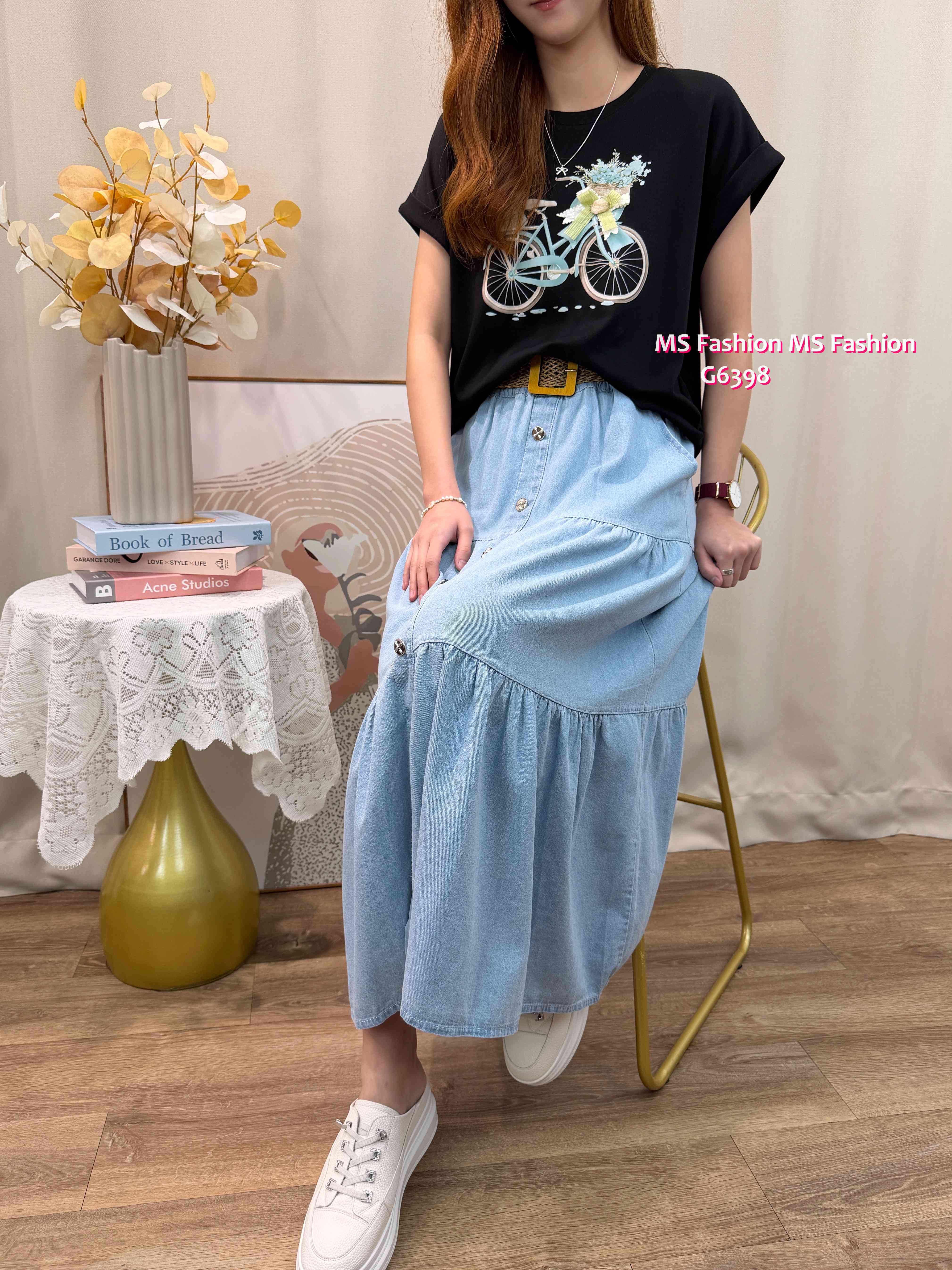 G6398 單車立體花花top