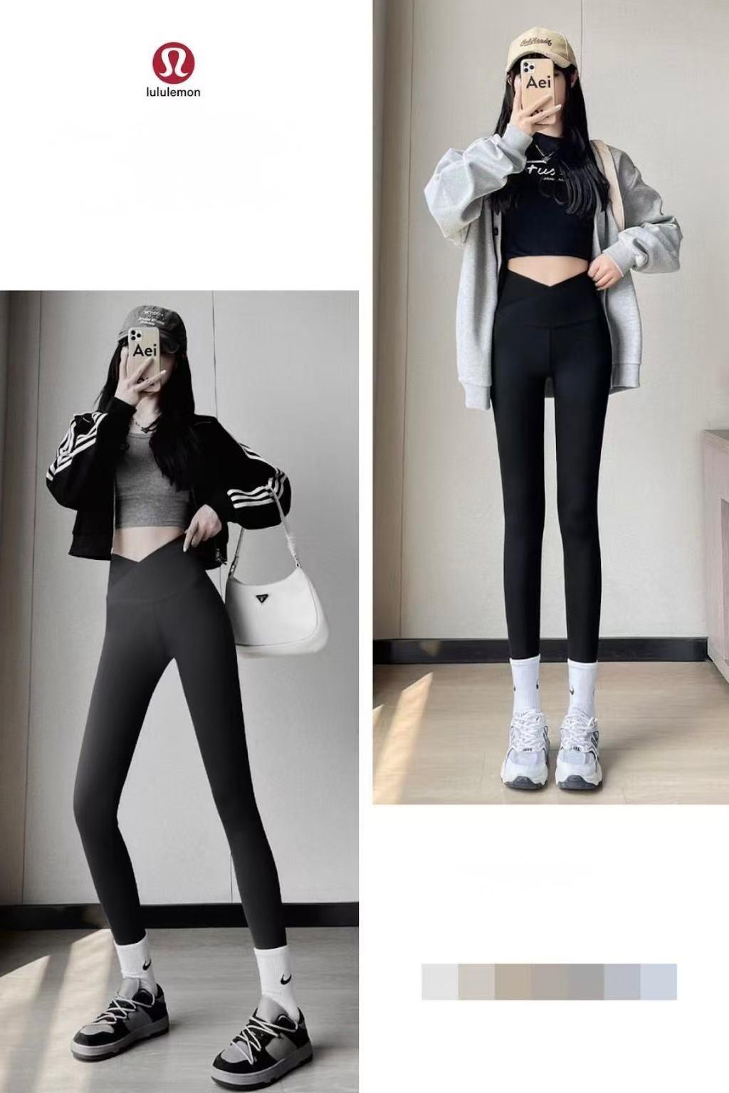 $65條。2條起$55條。lulu旗艦裸感瑜伽褲