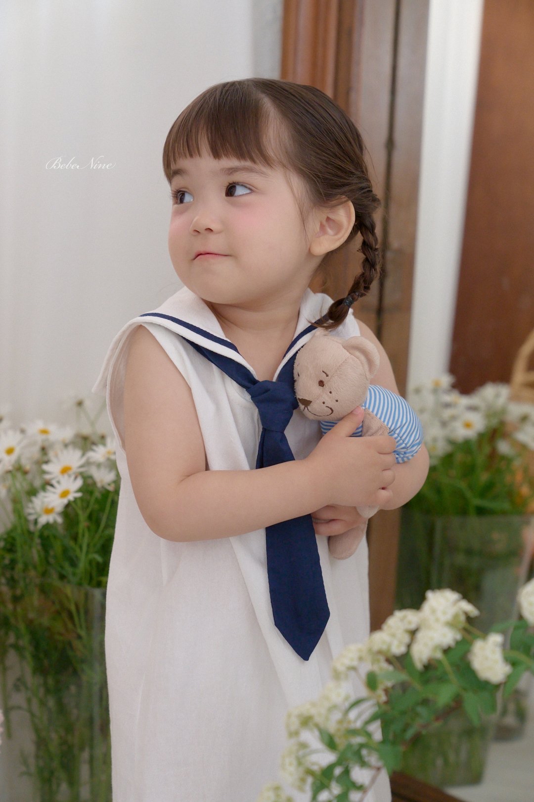 ☀️預訂 韓國直送☀️🇰🇷Bebenine兩色海洋風水手領巾背心連身裙