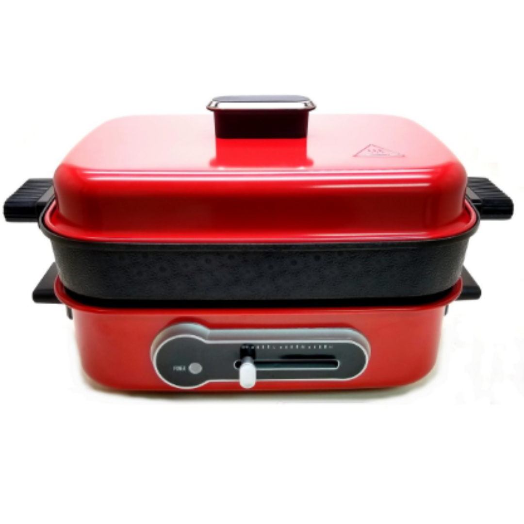 Leisure Home - 多功能電烤煮食鍋 (配 萬用深鍋 / 圓形煎盤)