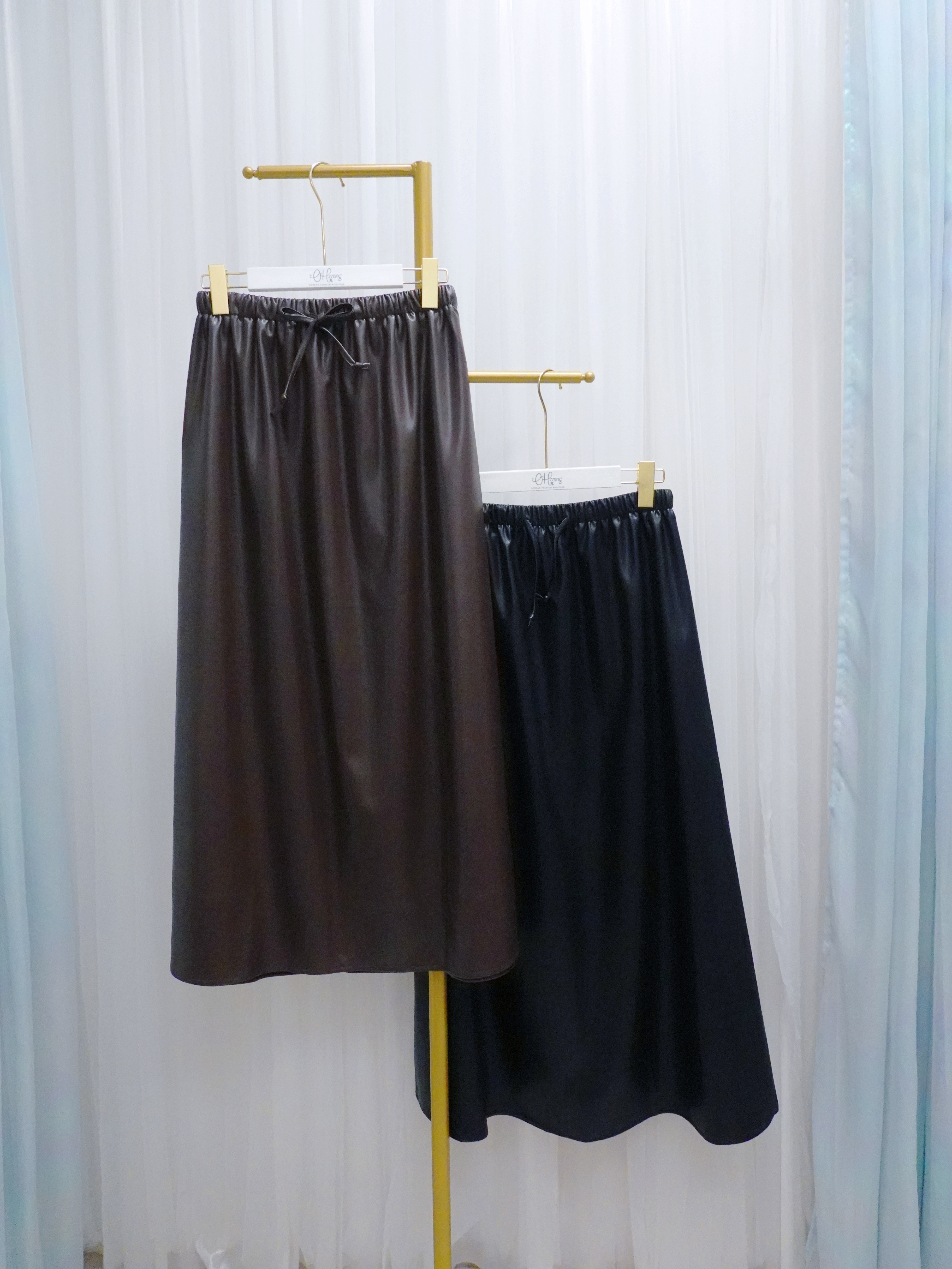 BOT03_11 全橡筋仿皮SK (2色)